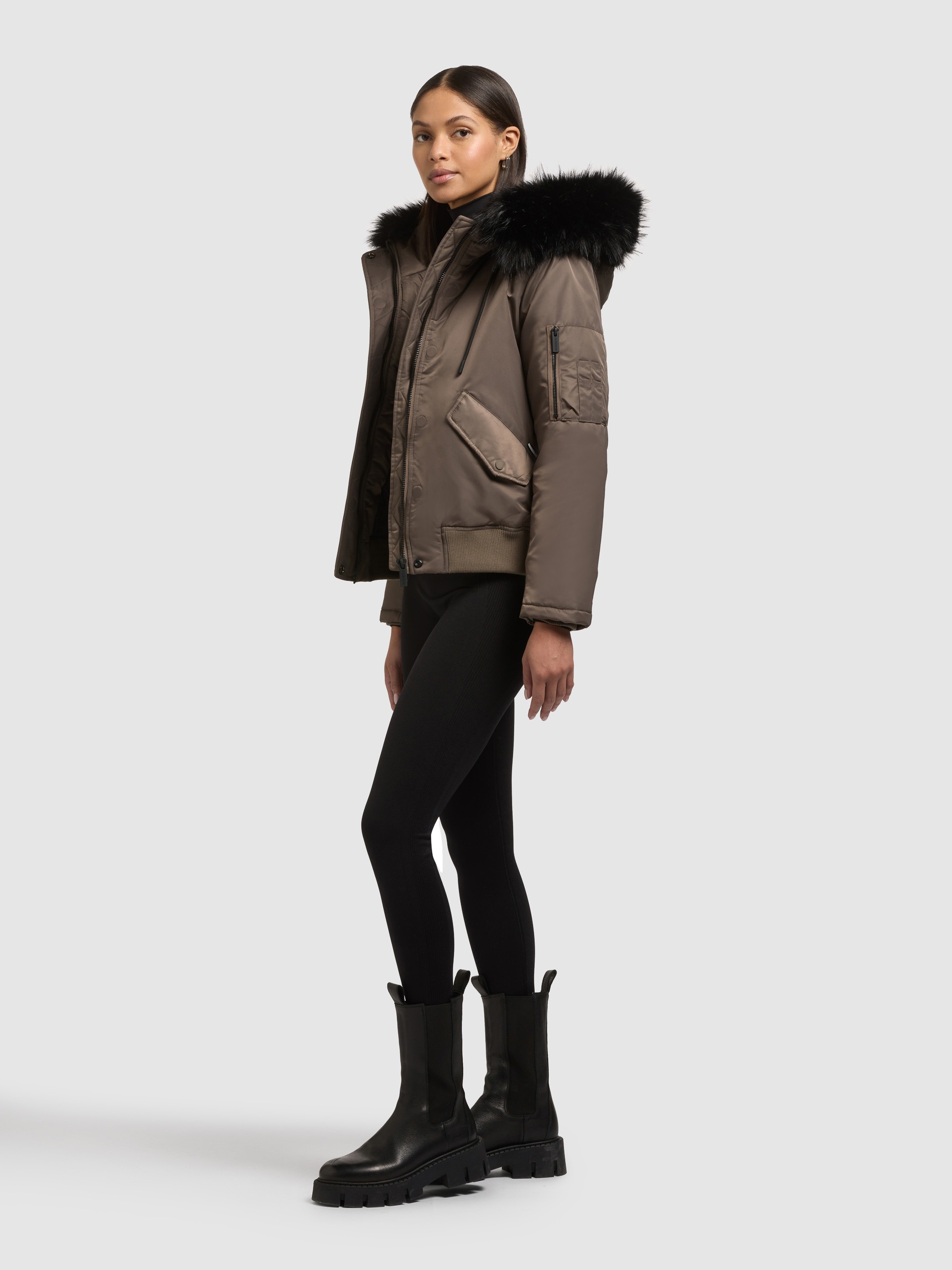 khujo Bomberjacke »TYLA« mit Kapuze