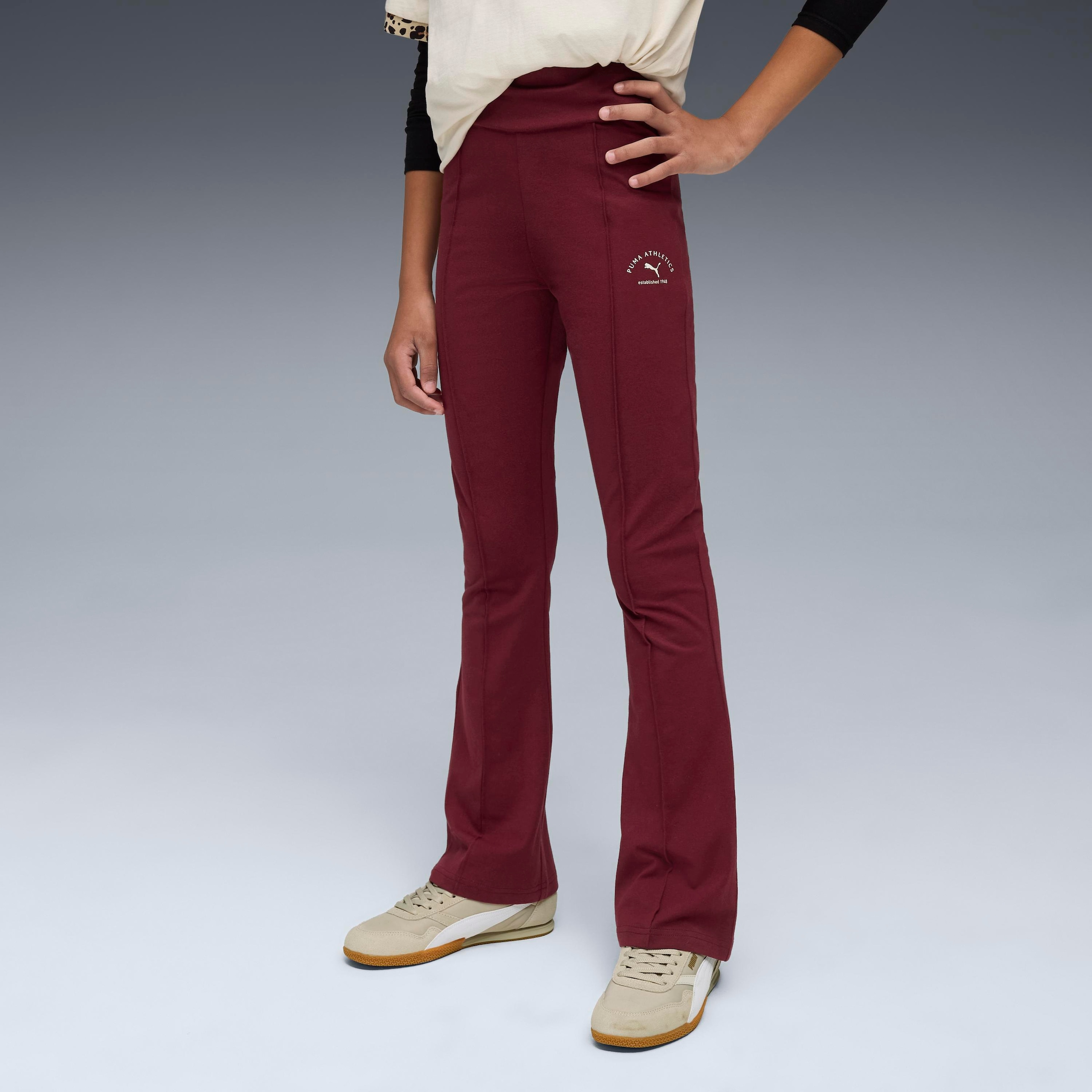 PUMA Leggings »CLASS HIGH-WAIST FLARED LEGGINGS G«  sportlicher Stil, für Teens, aus Baumwolle und Elasthan