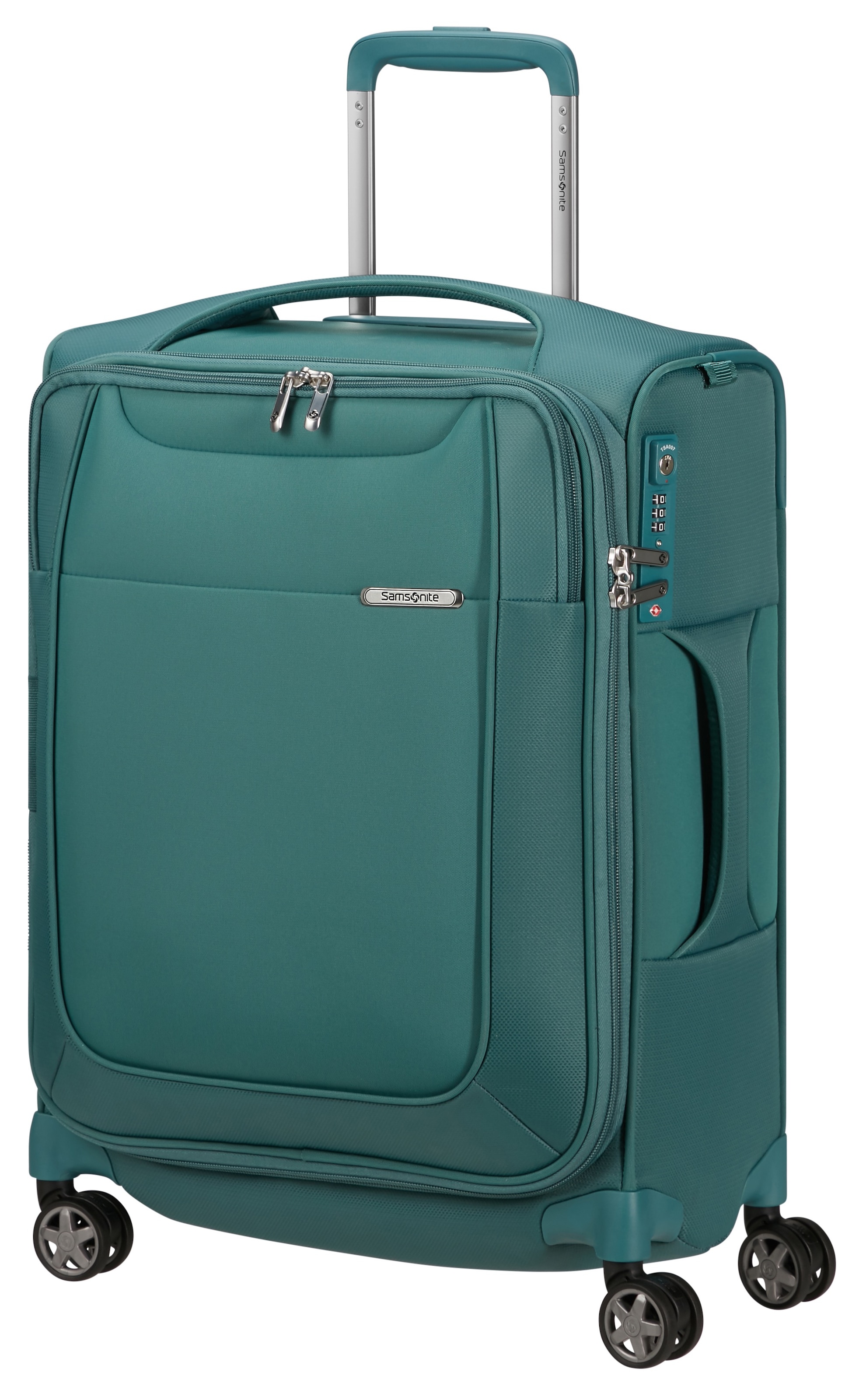 Samsonite Weichgepäck-Trolley »D'LITE«, 4 St. Rollen, Hartschalen-Koffer Reisekoffer TSA-Zahlenschloss im klassischen Design