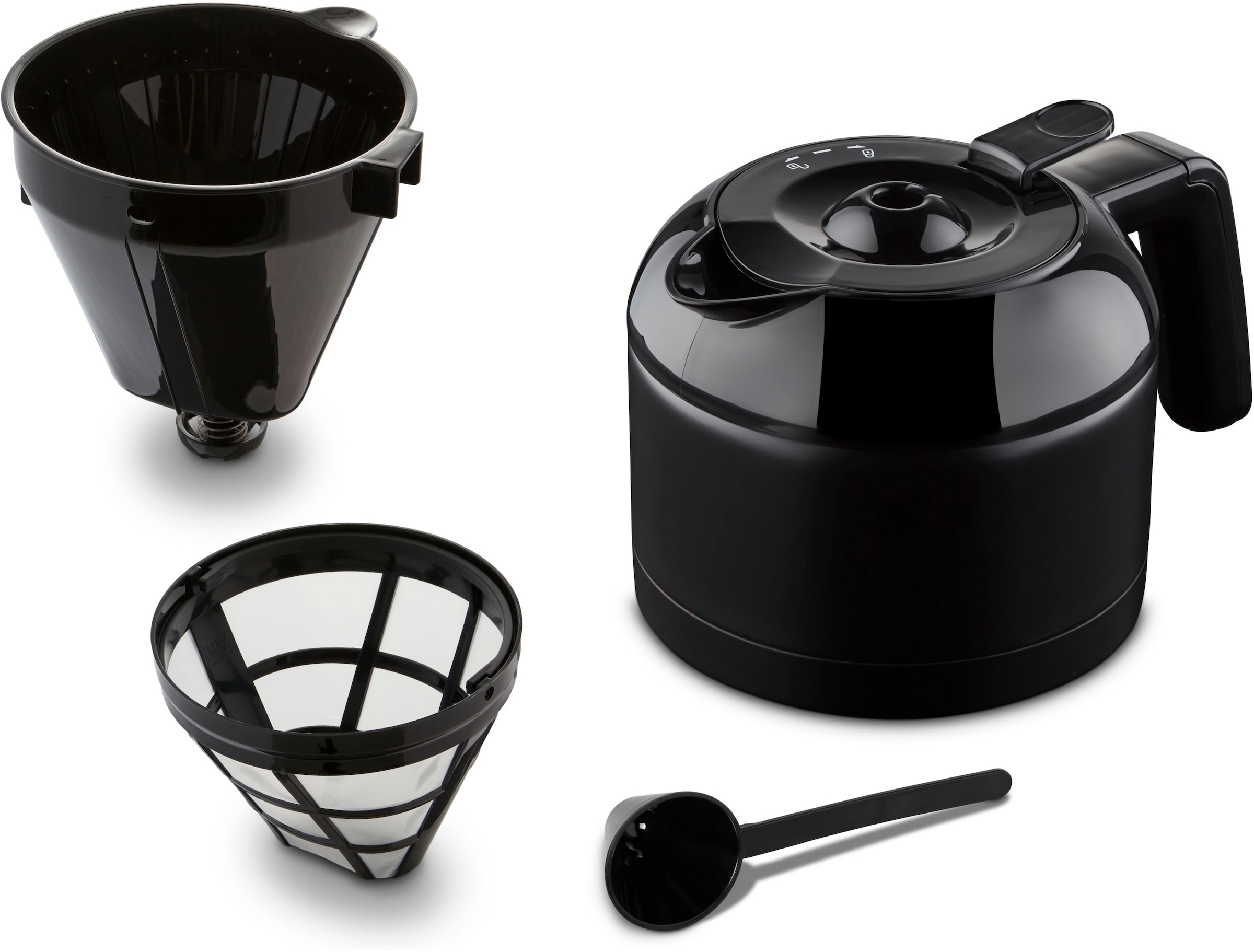 Medion® Kaffeemaschine mit Mahlwerk »MD 19911, 8 Mahlstufen, 1 L Wassertank, Thermoskanne, Timerfunktion«, Permanentfilter, Tropfstopp, automatische Abschaltung