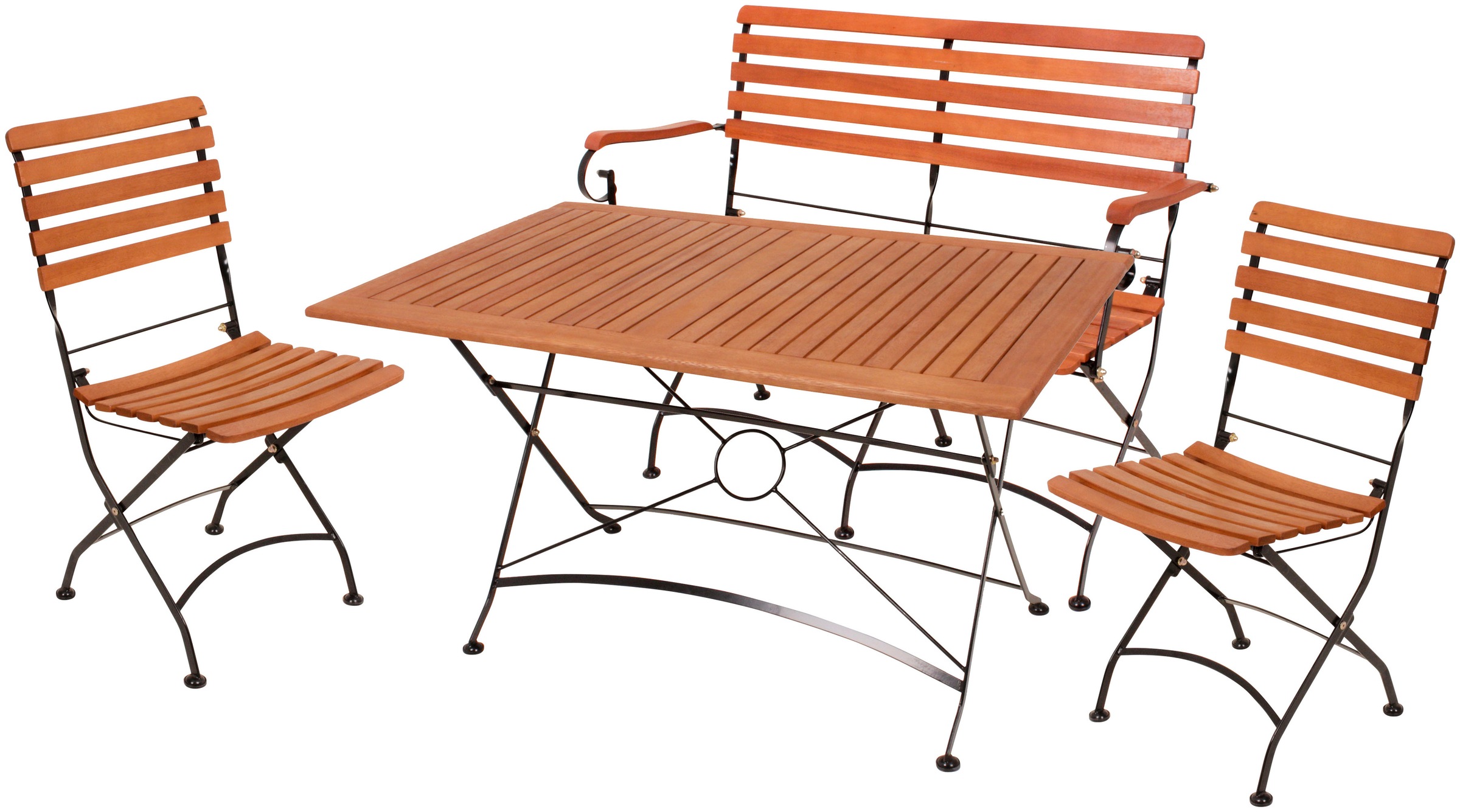 Garden Pleasure Garten-Essgruppe "WIEN" 4 Stk. tlg. mit praktischer Klappfu günstig online kaufen