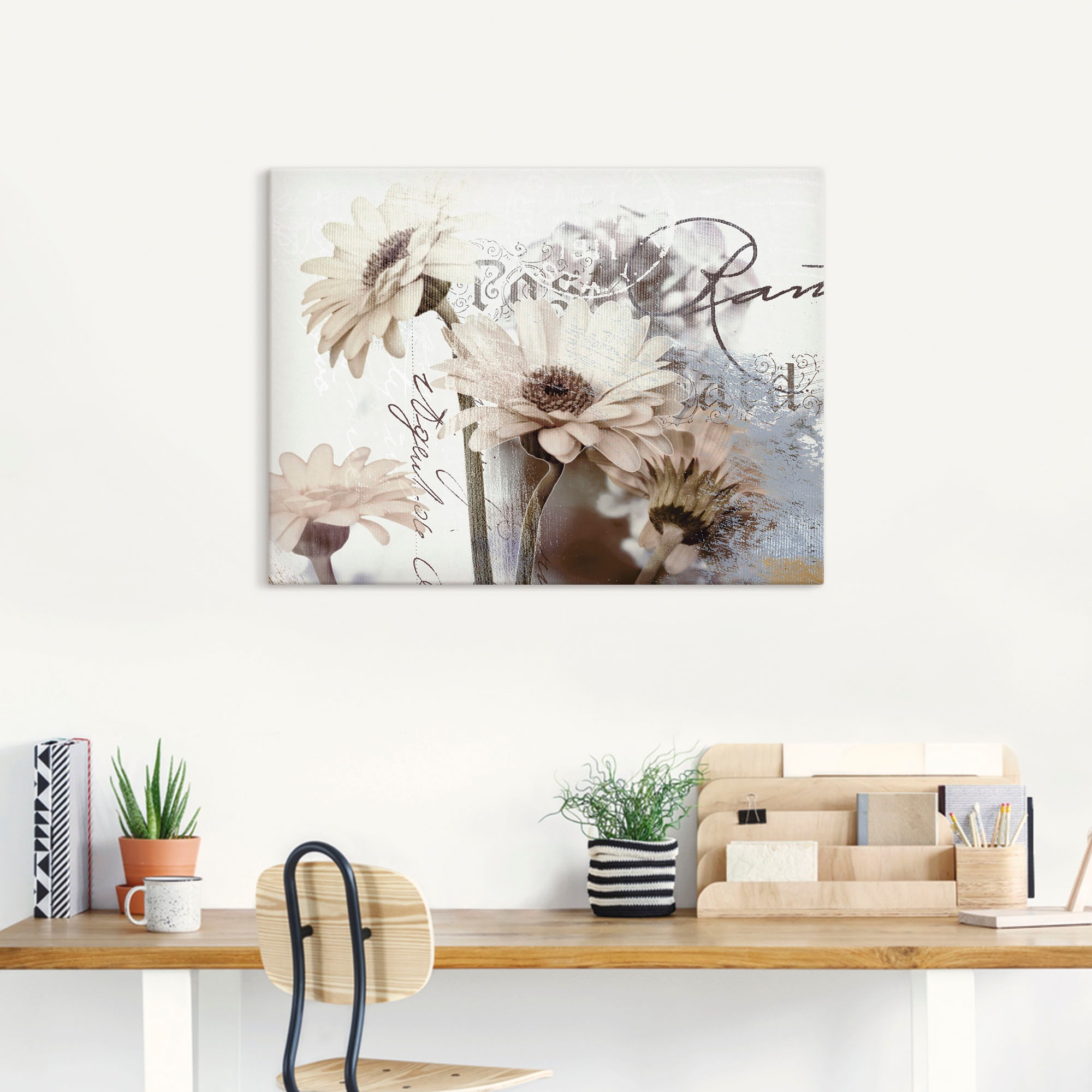 Artland Wandbild "Gerberas Detail" Blumenbilder 1 Stk. tlg. als Leinwandbil günstig online kaufen