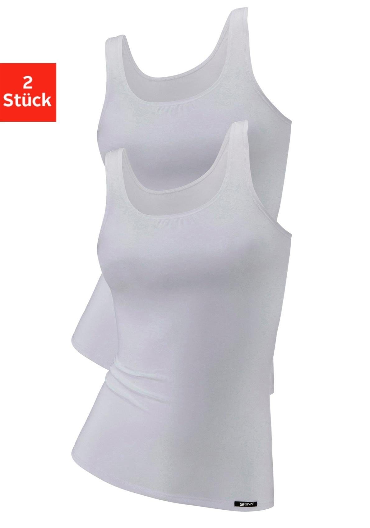 Skiny Unterhemd, (Packung, 2 St.), mit kaufen Saum kleinem BAUR Weblabel | am