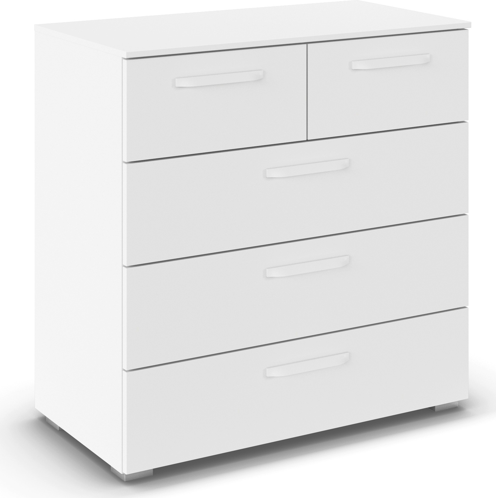 OTTO home Schubkastenkommode "Kommode Sideboard Schubladenkommode Schlafzimmerkommode OTELI" Breite 80 cm SOFT-CLOSE-FUNKTION, elegante Dekor- oder Hochglanzfront, mit 5 geräumigen Schubladen für viel Stauraum MADE IN GERMANY