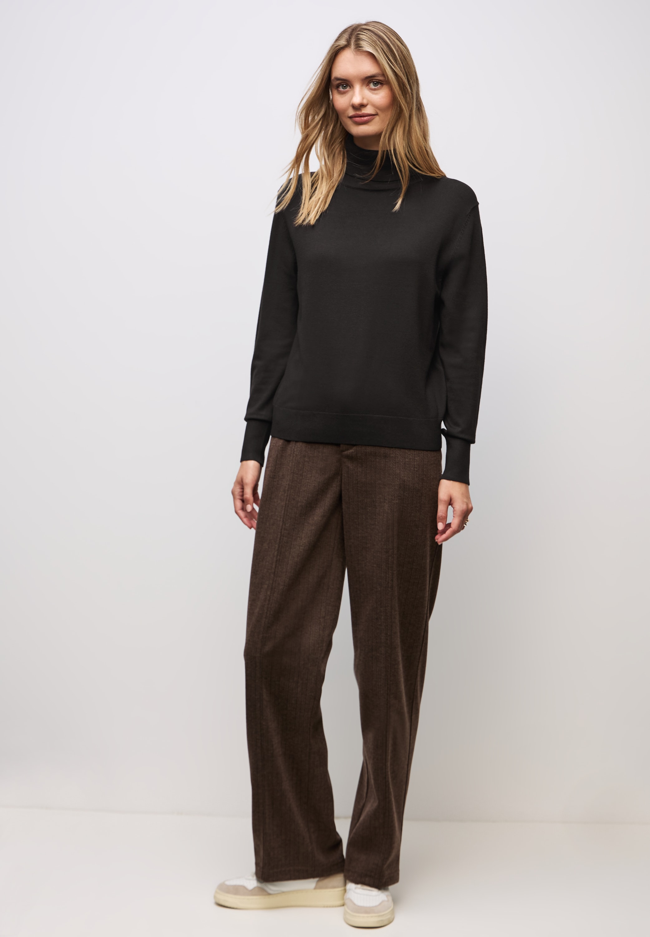 STREET ONE Rollkragenpullover, mit Strick-Struktur