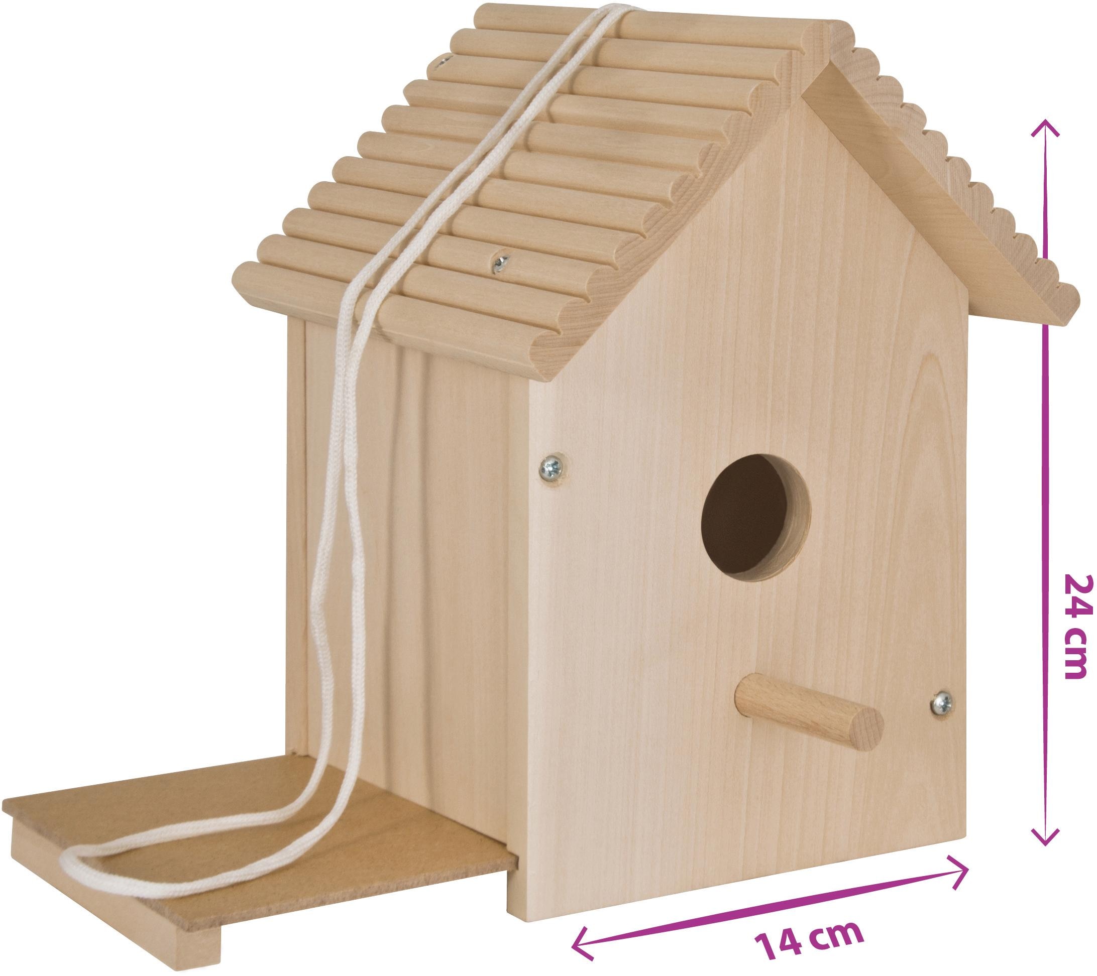 Eichhorn Kreativset »Outdoor Vogelhaus«, (Set), Zum Zusammenbauen und Bemalen; Made in Europe