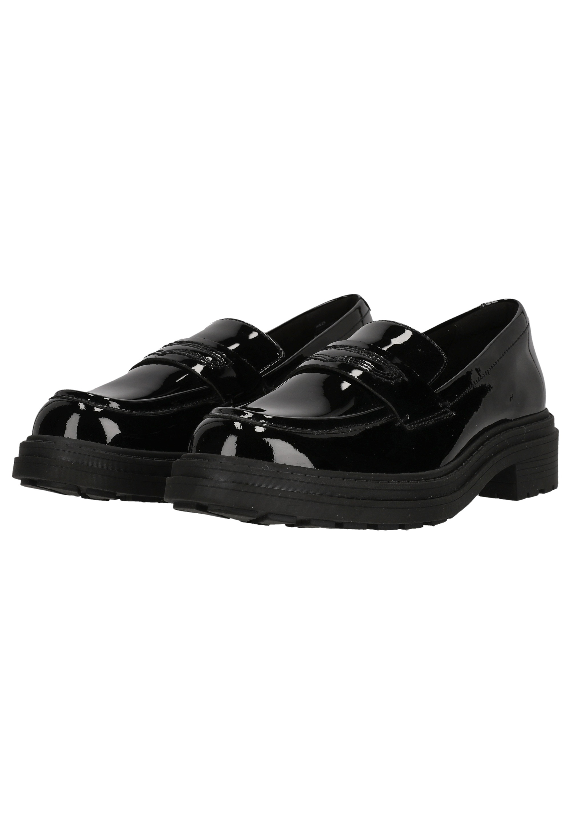 Clarks Slipper »Orinoco3 Edge«, aus hochwertigem, schwarzem Lackleder