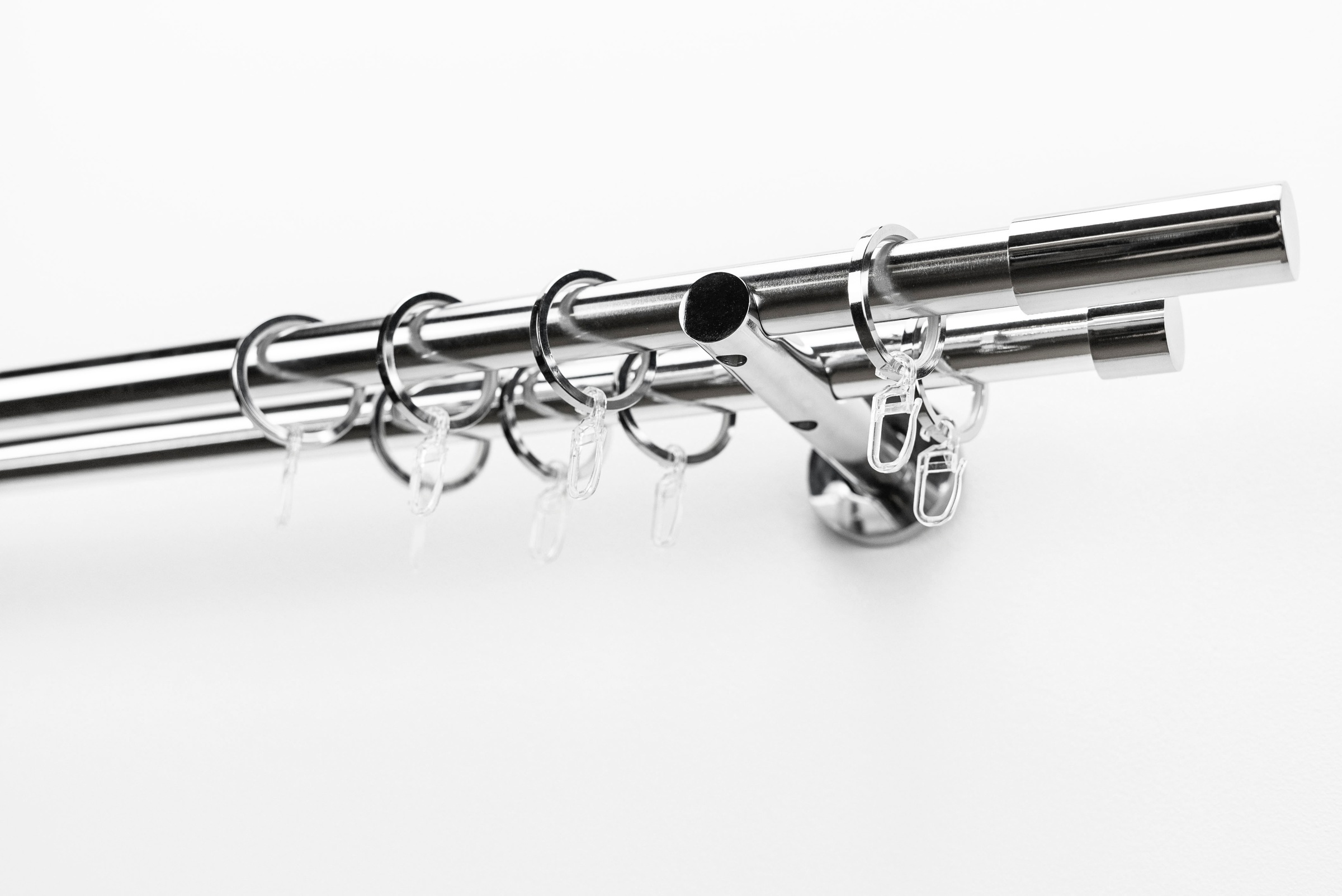 GARESA Gardinenstange "EASY" Ø 20 mm 2 läufig-läufig Wunschmaßlänge;Träger; günstig online kaufen