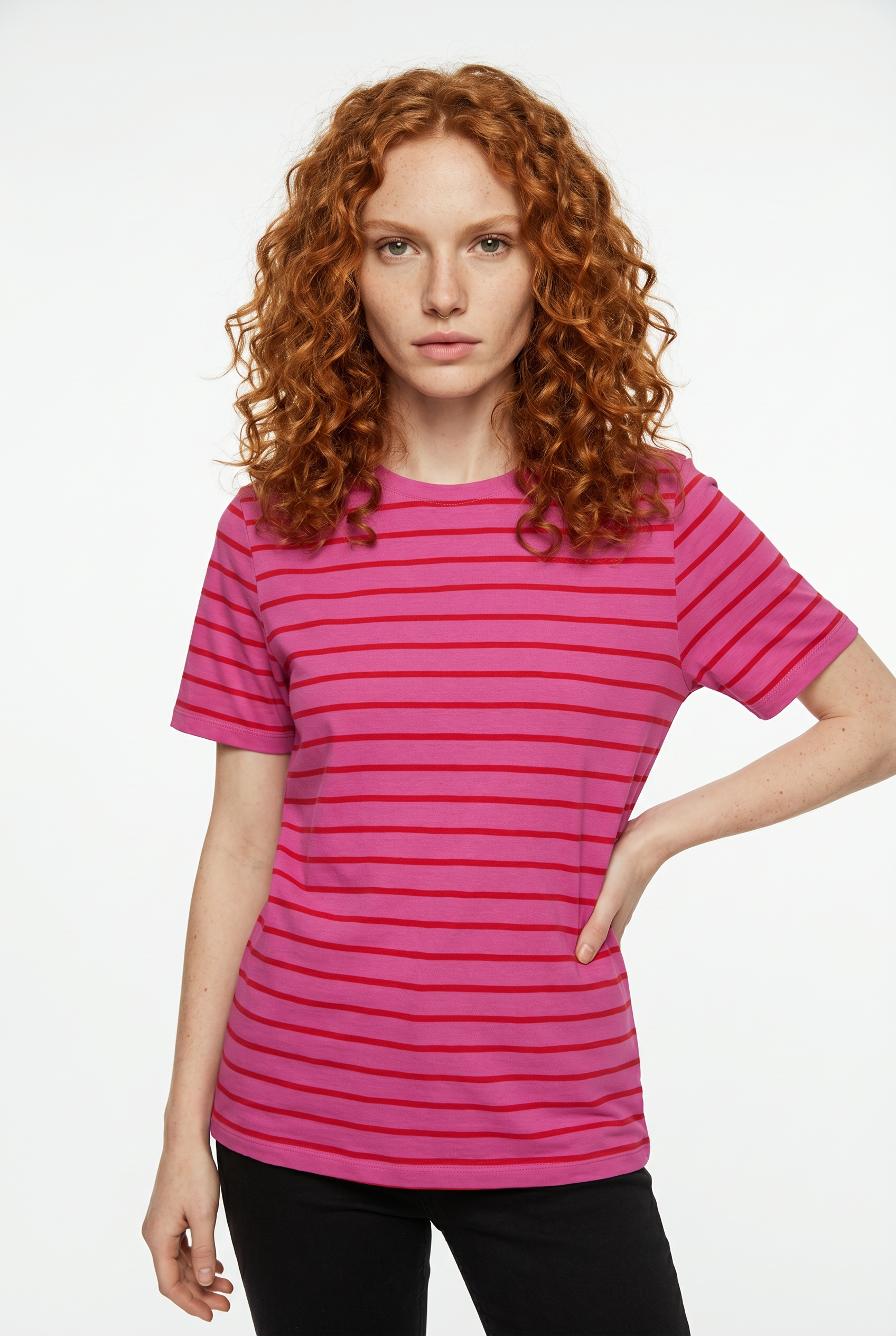 ONLY CARMAKOMA Rundhalsshirt »CARBLOOM LIFE S/S TOP JRS«