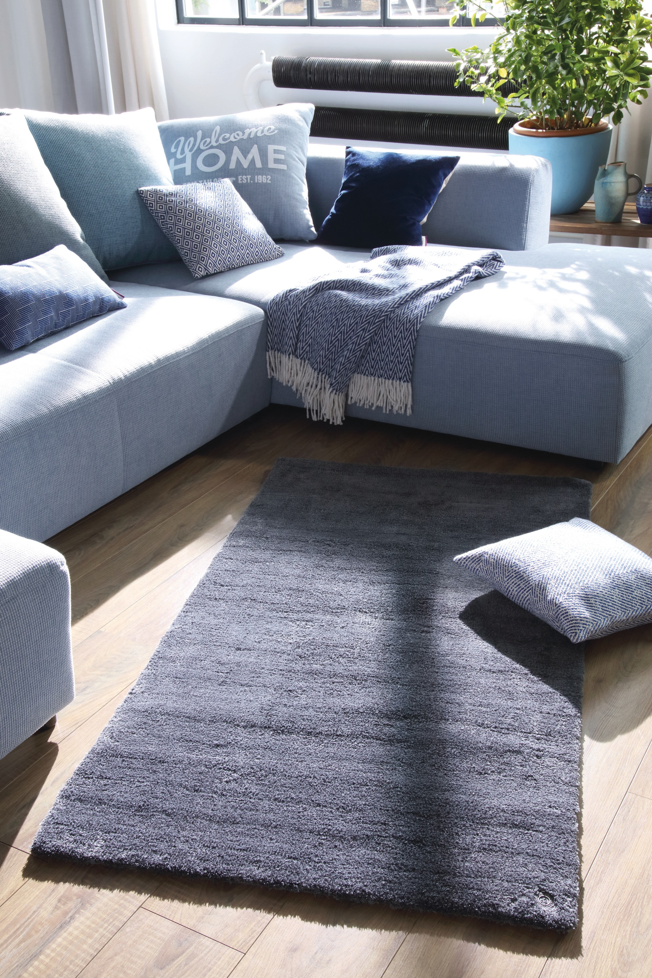 TOM TAILOR HOME Teppich »Powder uni«, rechteckig, 12 mm Höhe, Uni-Farben, besonders weich und flauschig