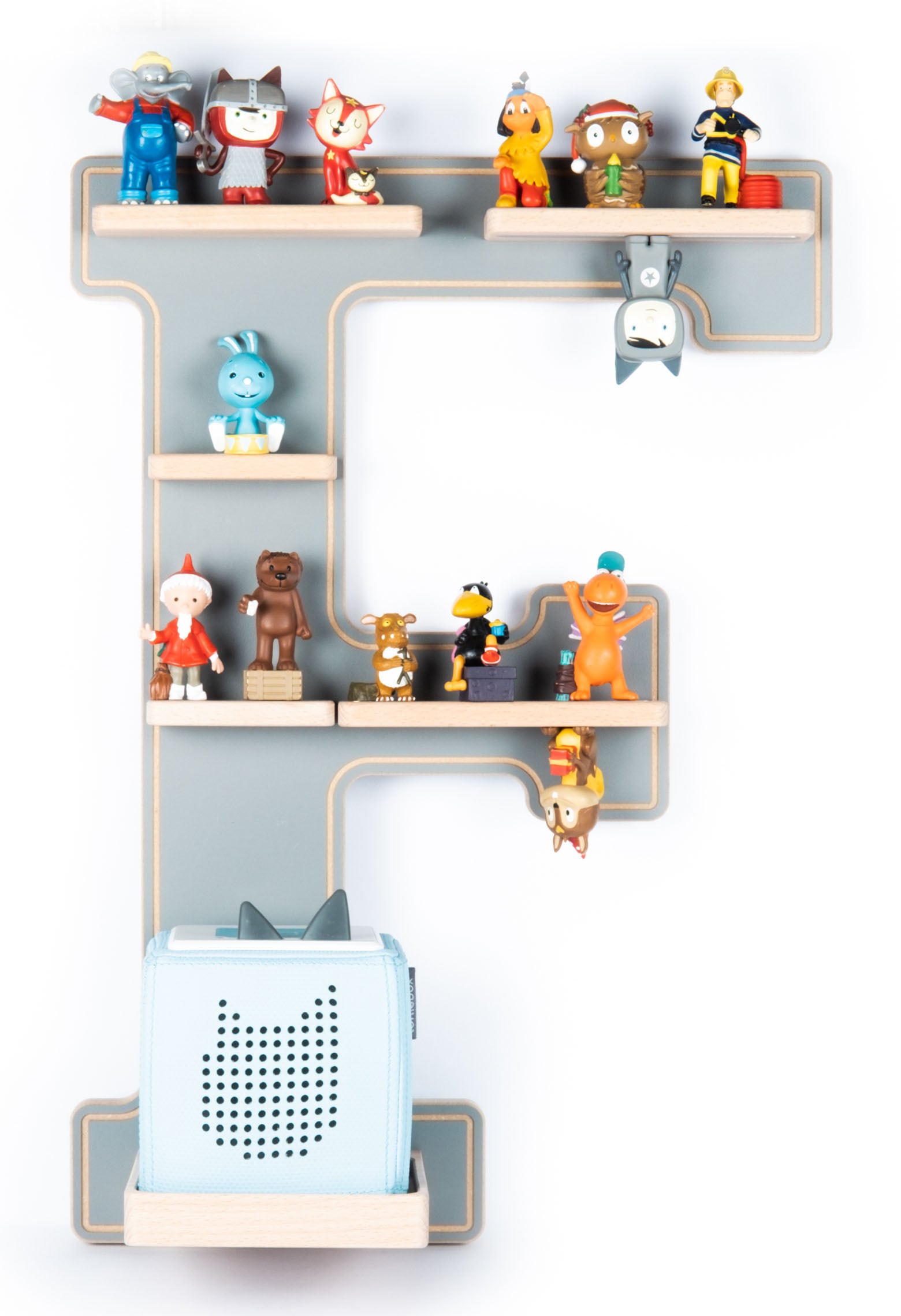 Boarti Wandregal "Holz Regal Buchstabe F für Toniebox Tonies Figuren" 1 Stk günstig online kaufen