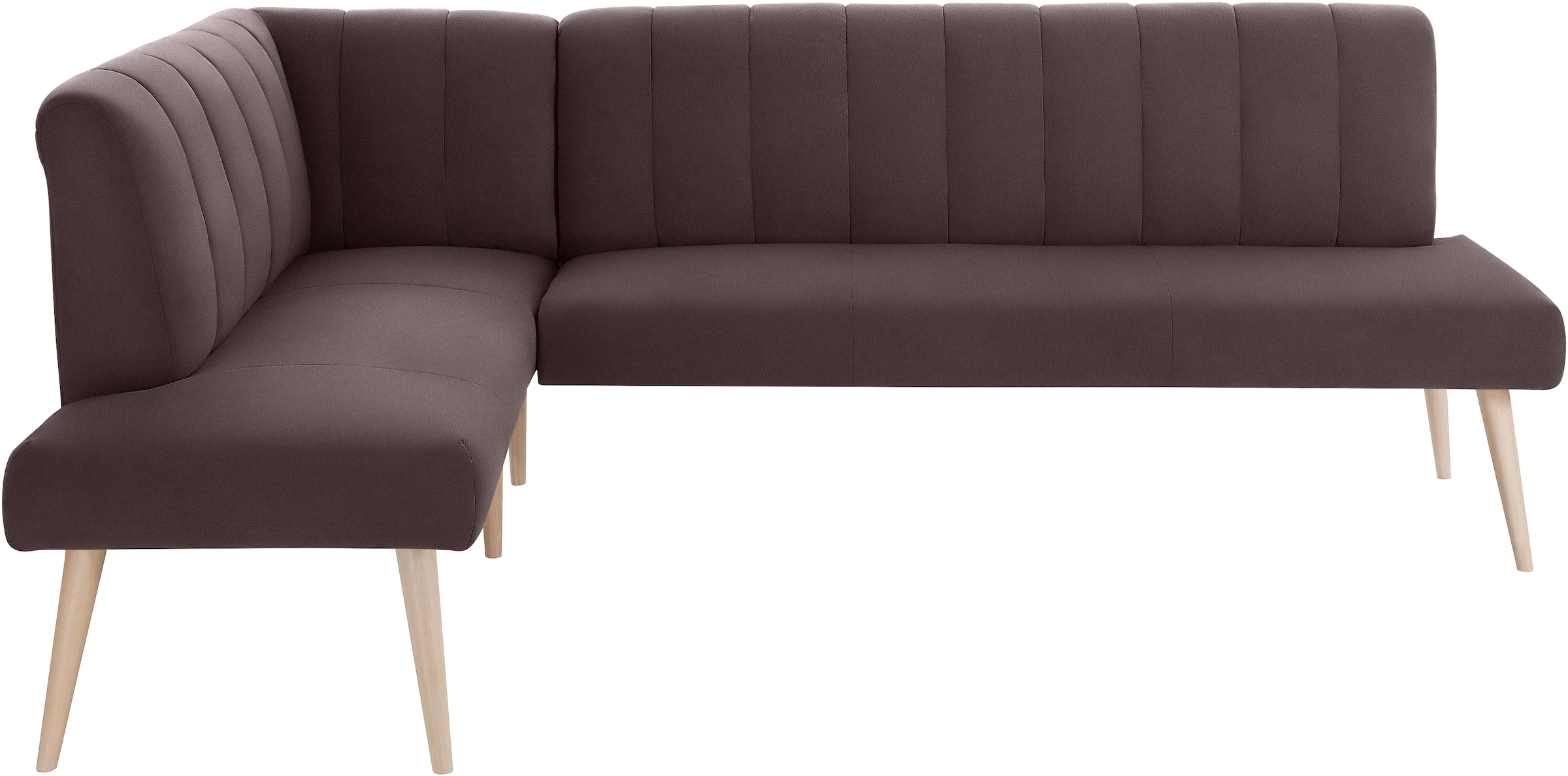 exxpo - sofa fashion Eckbank »Costa, moderne Rückensteppung, bequem und elegant, hoher Holzfuß«, hochwertig verarbeitet, Frei im Raum stellbar