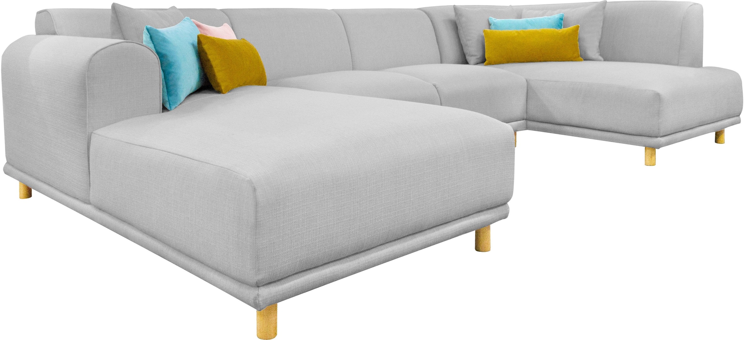 andas Wohnlandschaft »Maroon U-Form«, in skandinavischem Design, mit losen Kissen