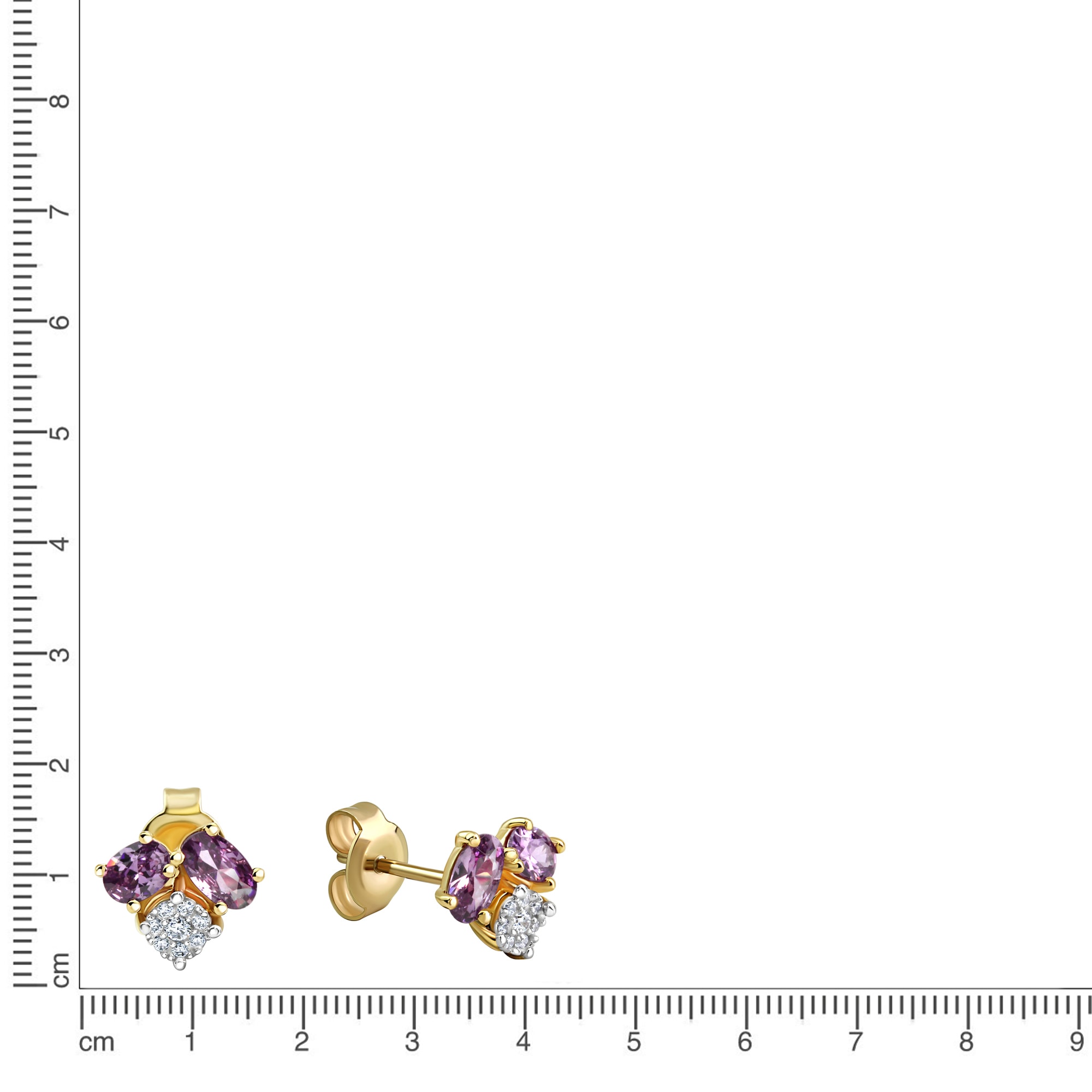 Fascination by Ellen K. Paar Ohrstecker »Gold 375 Amethyst + Zirkonia«