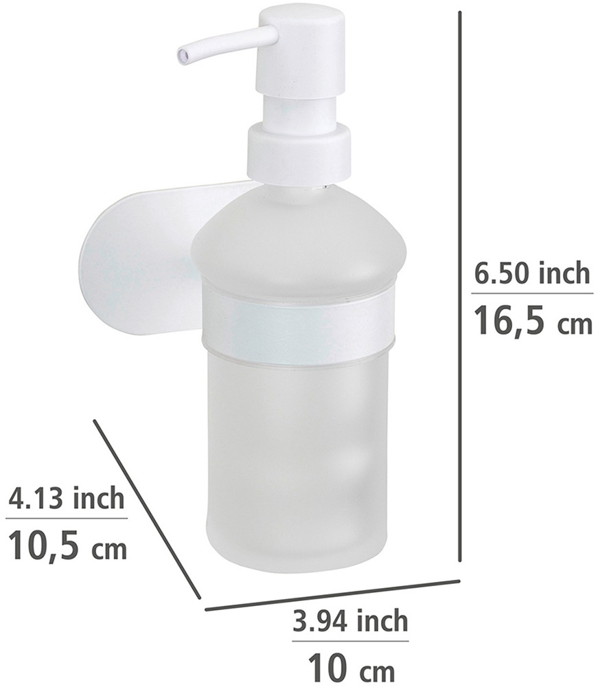 WENKO Seifenspender »Turbo-Loc® Modell Orea«, Befestigen ohne Bohren, Edelstahl-Halterung, 200 ml