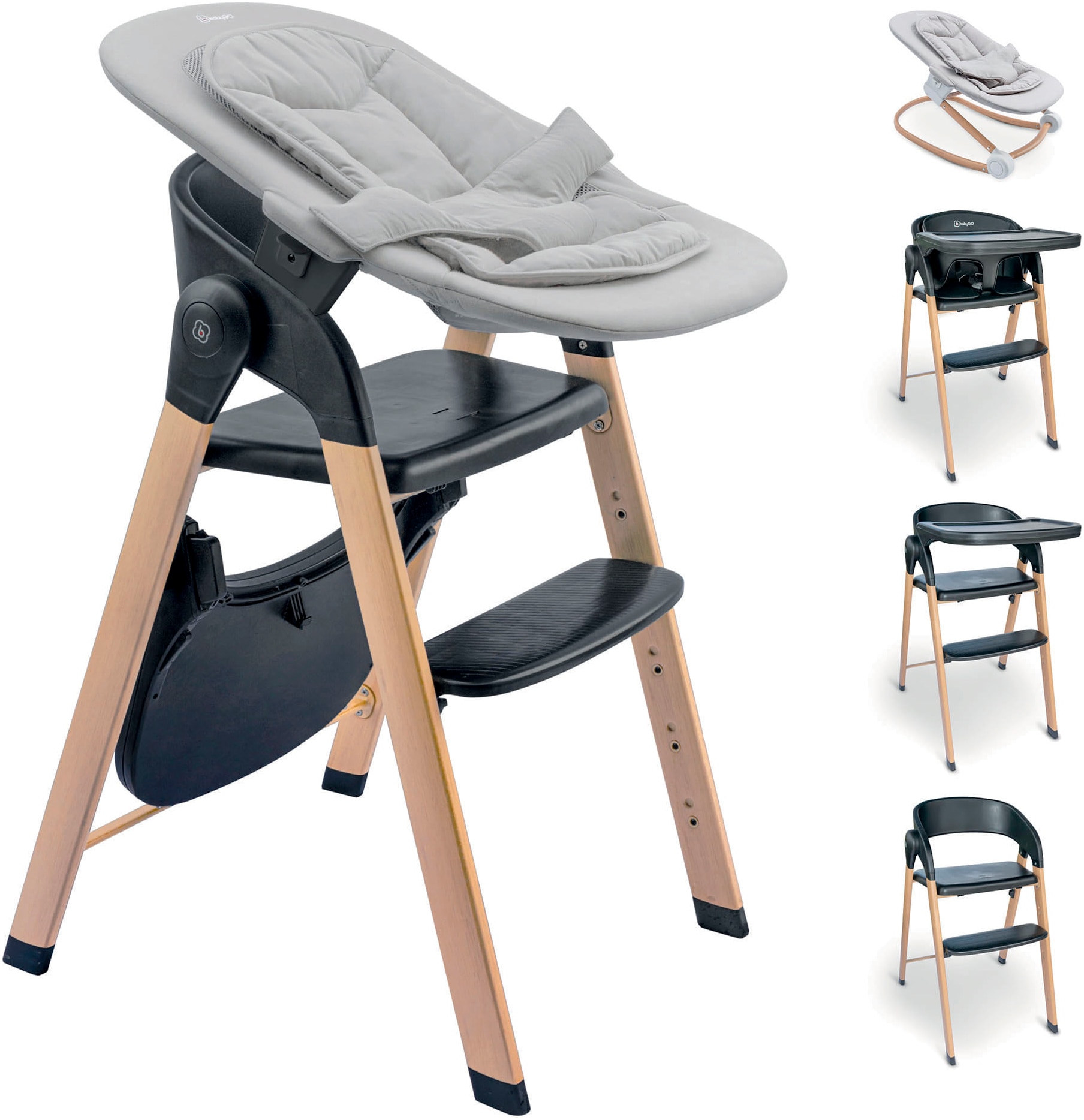 BabyGo Kombihochstuhl "Levels" () inklusive Wippe günstig online kaufen