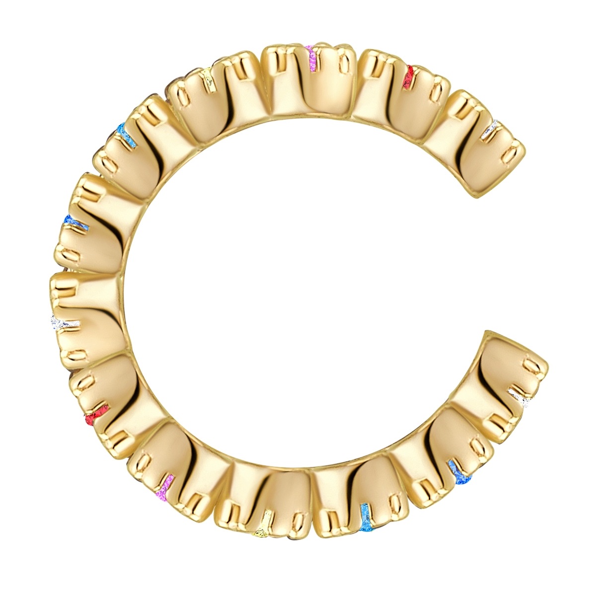 Glanzstücke München Ohrklemme »GSM1279« Ohrklemme Sterling Silber gelbgold Zirkonia bunt