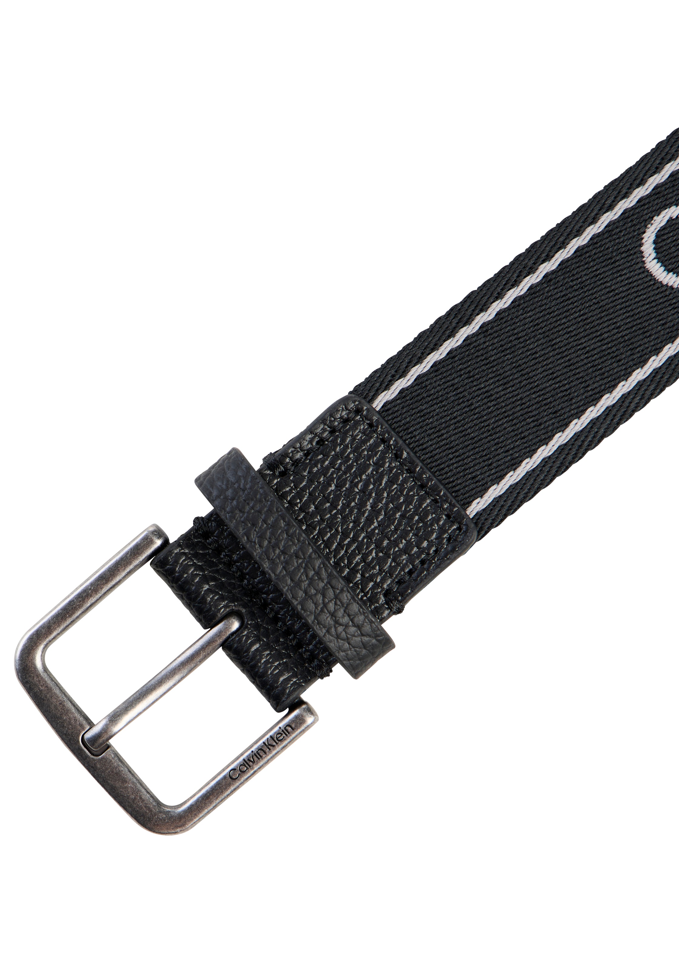 Calvin Klein Stoffgürtel »SHORT ROUND BUCKLE WEBBING 35MM« Regular fit und größenverstellbar