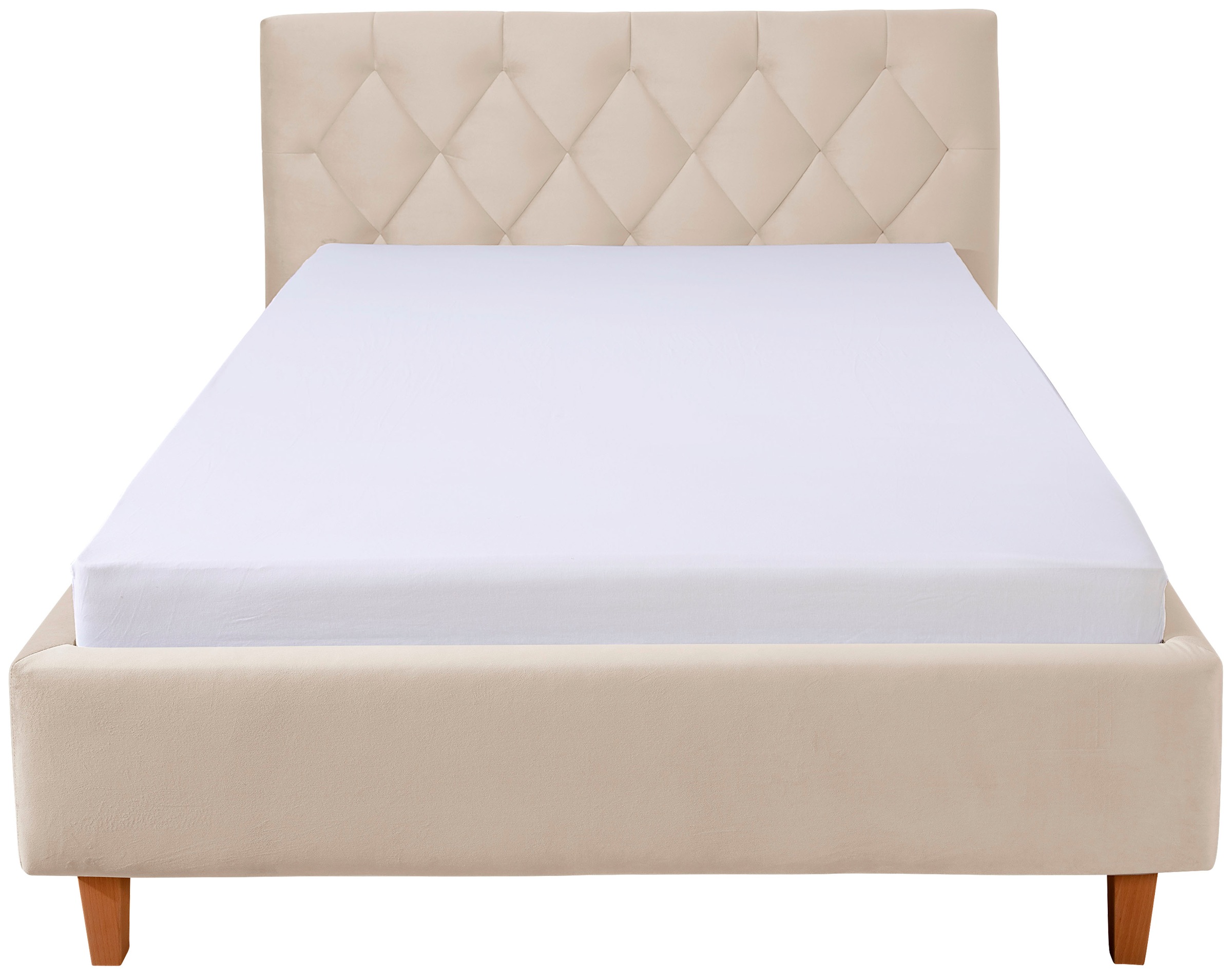 Thumbnail - Home affaire Polsterbett "Sunley 100" Kreuzsteppung, Kopfteilhöhe 102 cm, ohne oder mit Matratze/Lattenrost