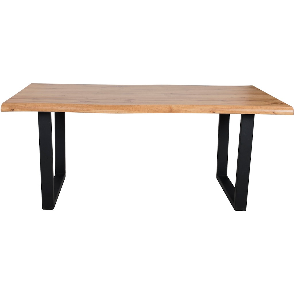 Duo Collection Baumkantentisch »Tisch Thea«, Massives Kufengestell aus Metall, Belastbarkeit bis 100 kg