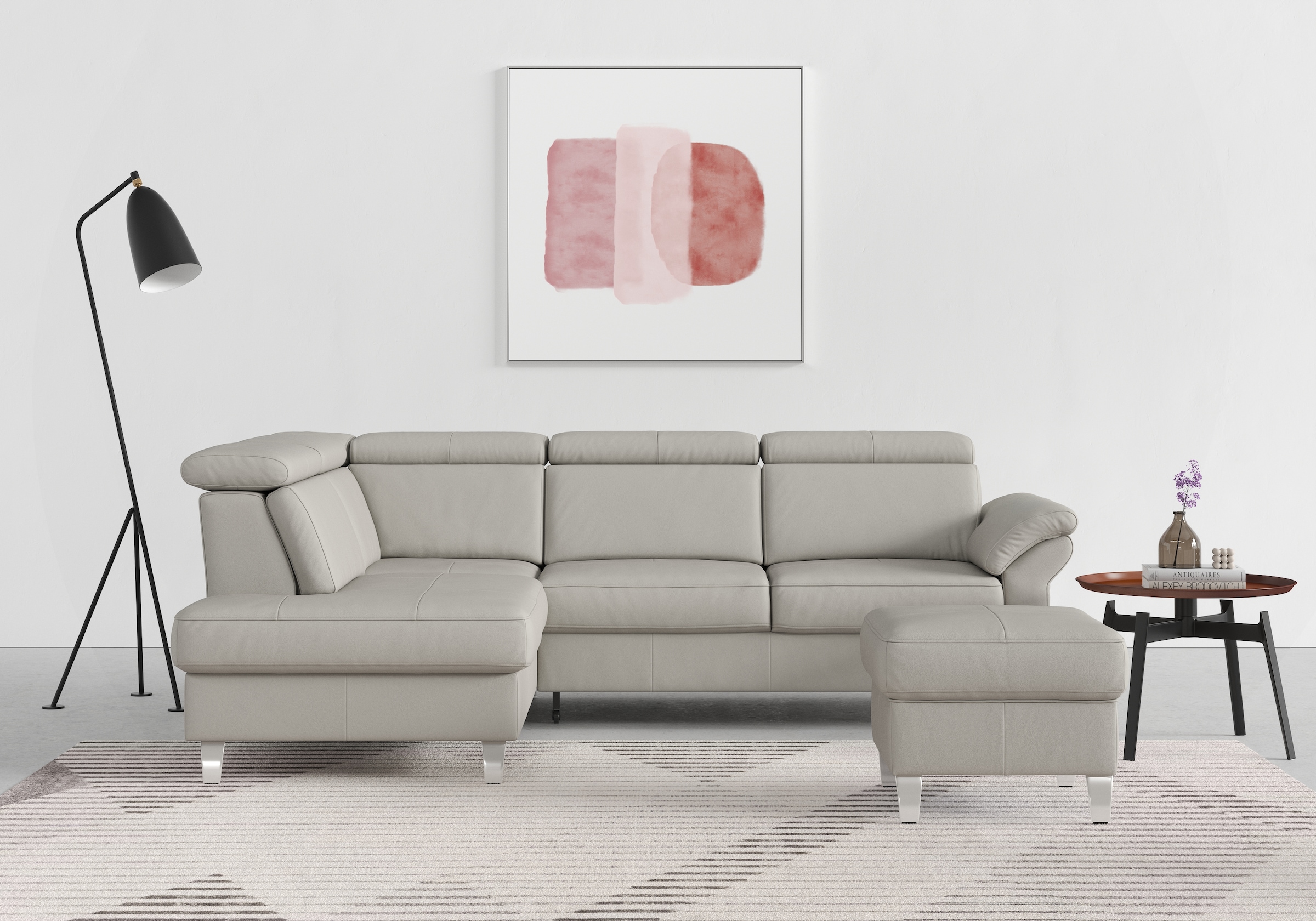 sit&more Ecksofa "Arngast L-Form" inklusive Kopfteilverstellung und Federke günstig online kaufen