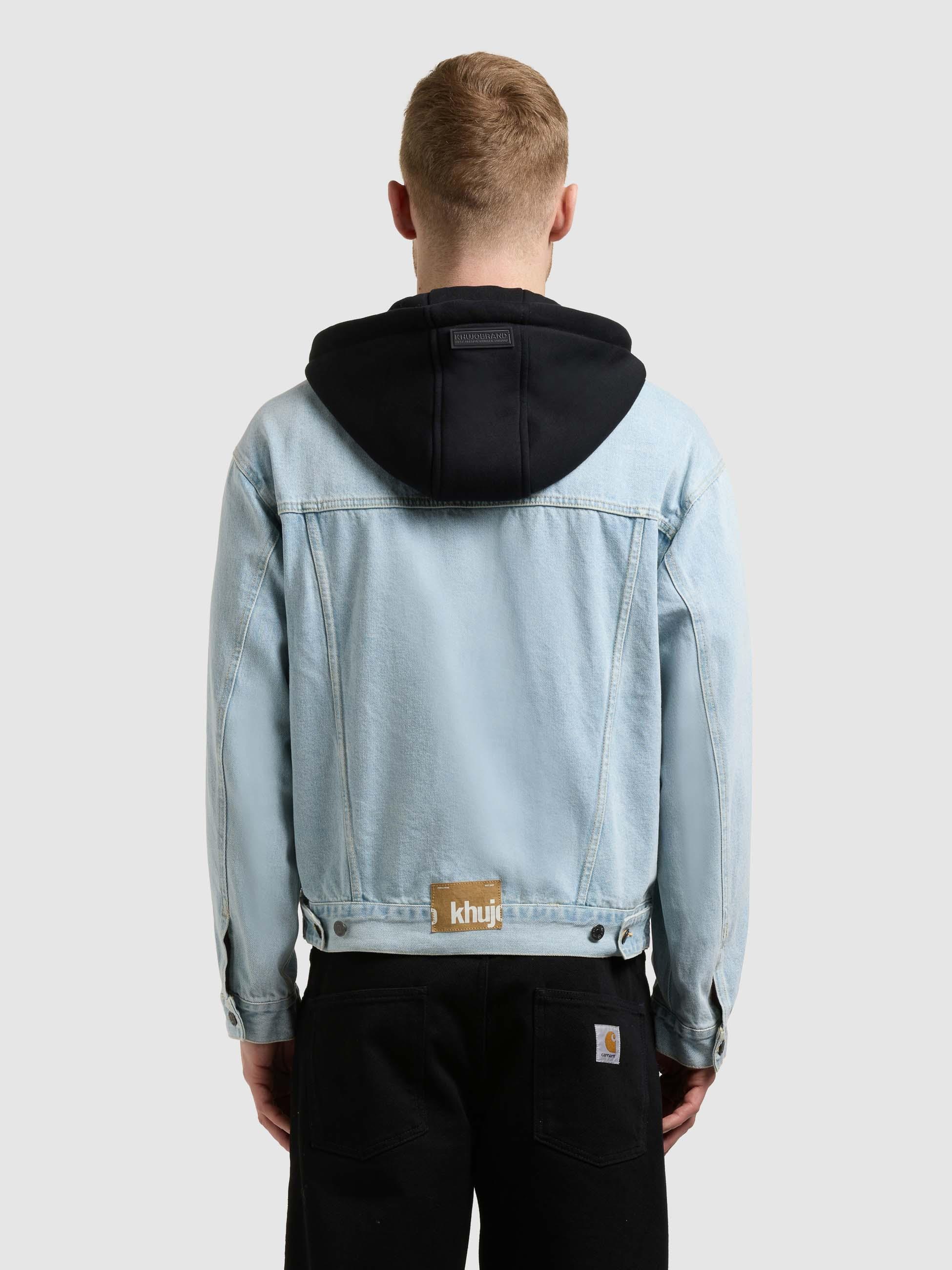 Jeansjacke KHUJO "Jokin", Herren, Gr. XL (54), hellblau, Obermaterial: 100% Baumwolle; Obermaterial 2: 60% Baumwolle, 40% Polyester, gerade hüftbedeckend, hoch geschlossener Ausschnitt, Ärmel mit Ärmelschlitz abgesteppte Kante verstellbar, Jacken Jeansjac 2