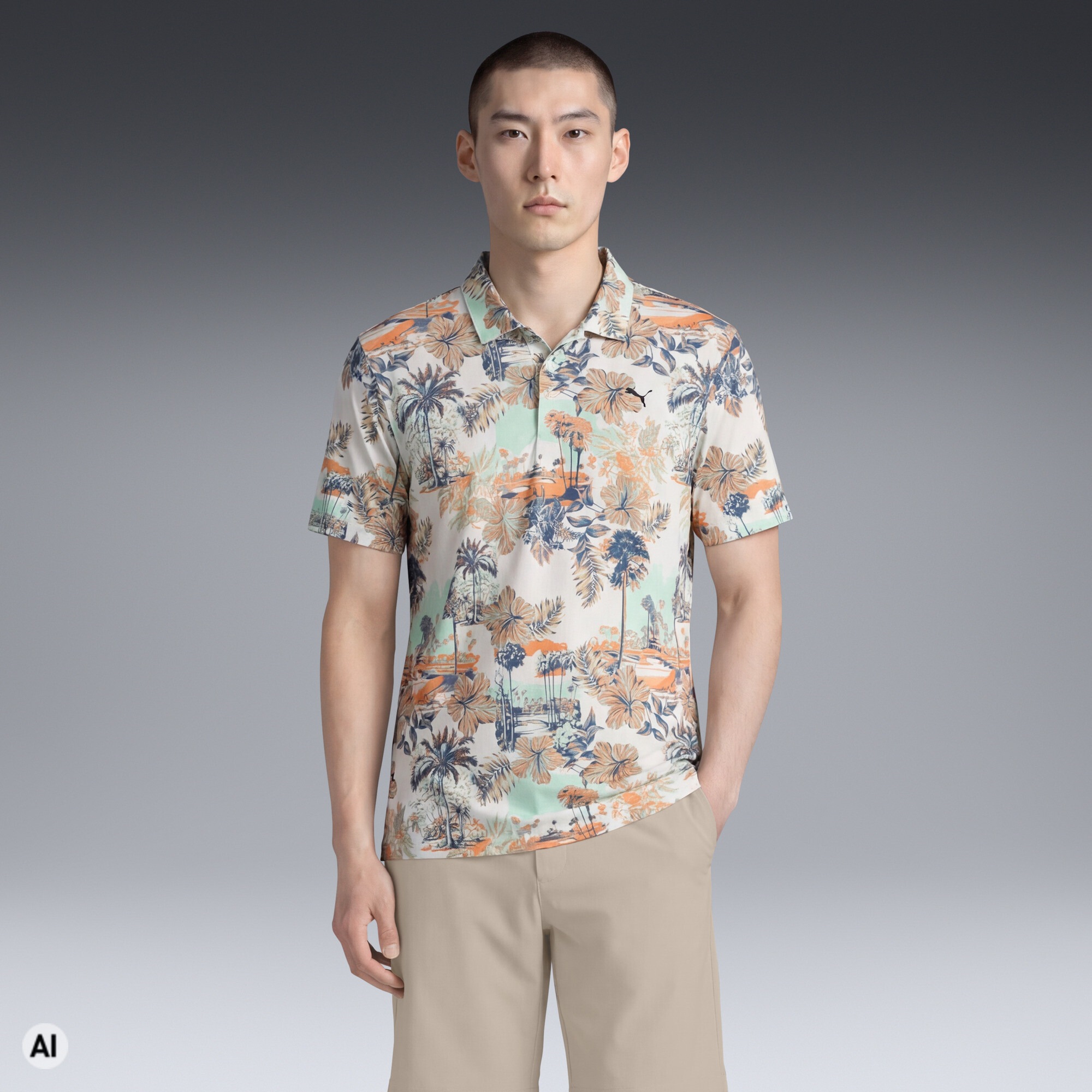 PUMA Poloshirt »CLOUDSPUN Palm Golfpolo Herren«