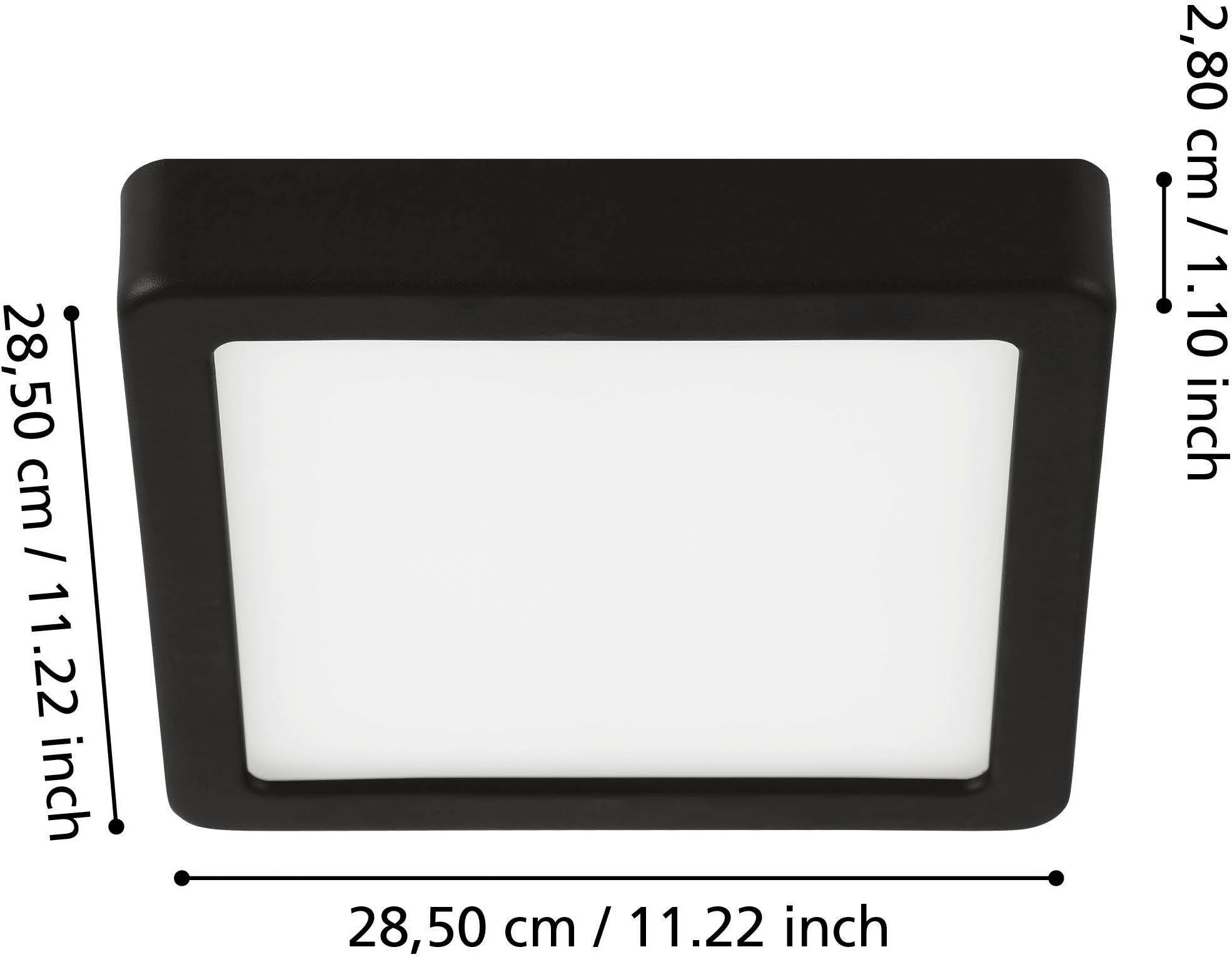 EGLO Aufbauleuchte »Fueva 5 Deckenleuchte, Stahl und Kunststoff, schwarz, weiß, Flurlampe« LED-Modul 1 Stk. Neutralweiß