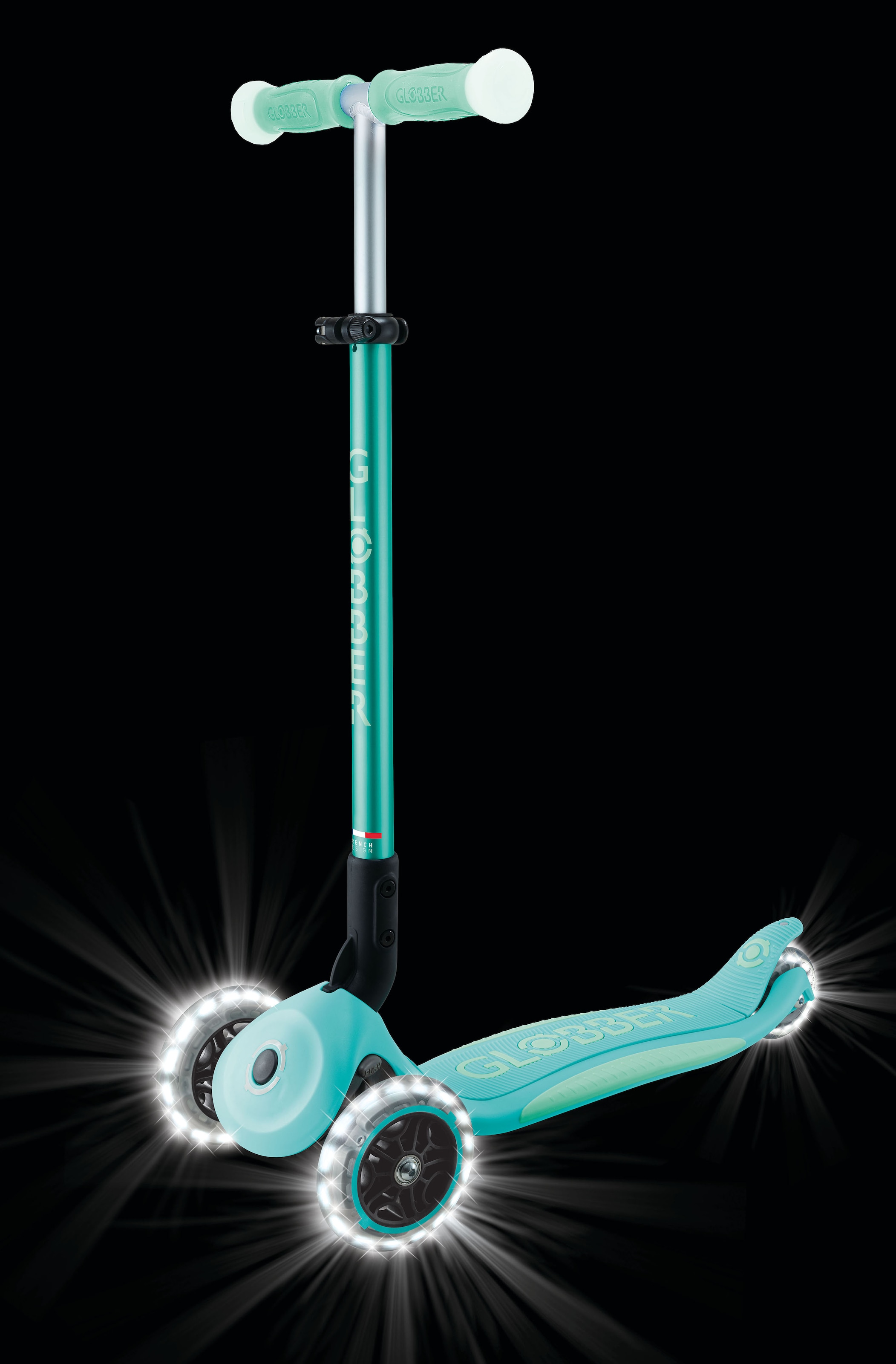 Globber Tretroller »ELITE GLOW LIGHTS, mit Leuchtrollen und Glow-Effekt«