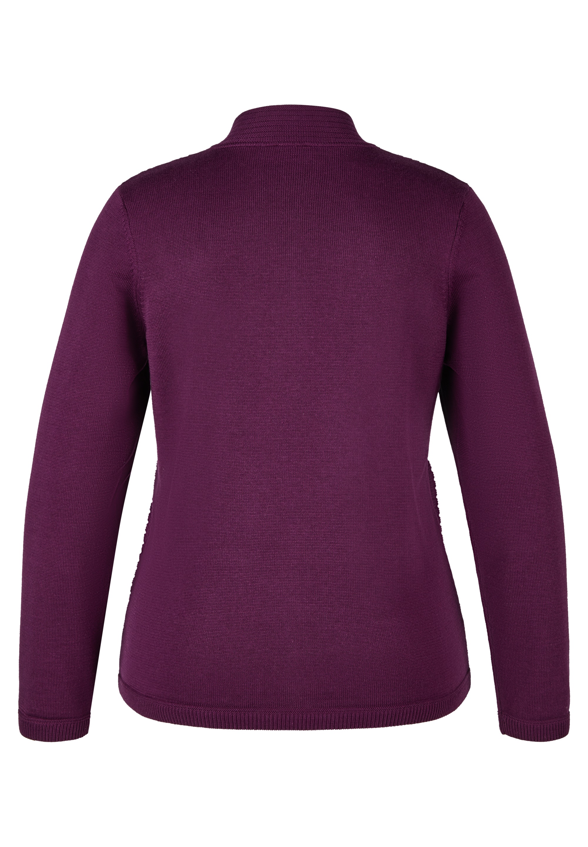 Rabe Strickjacke mit Reißverschluss und Stehkragen