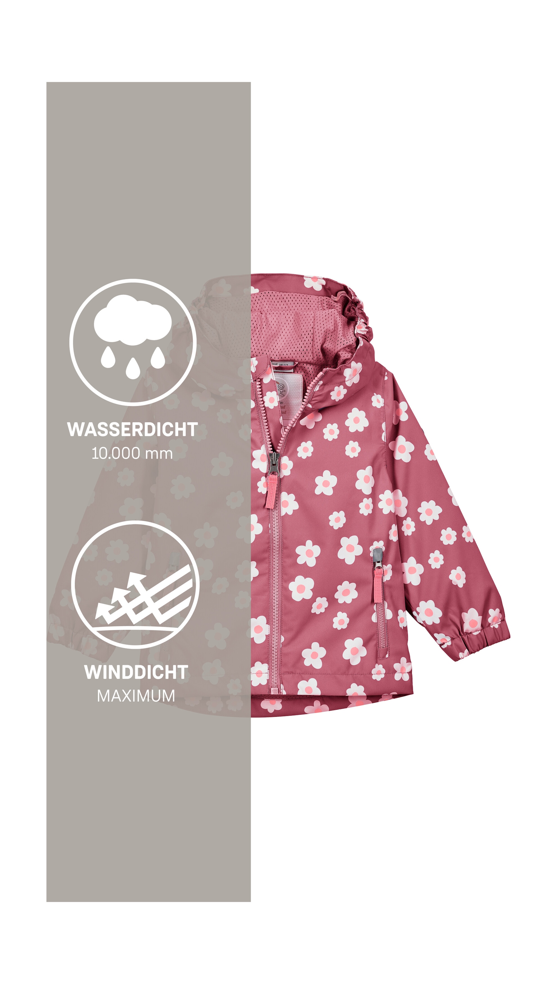 first instinct by killtec Funktionsjacke »FIOS 24 MNS JCKT« Wasserdichte Kinderjacke mit verlängerbaren Ärmeln und Print