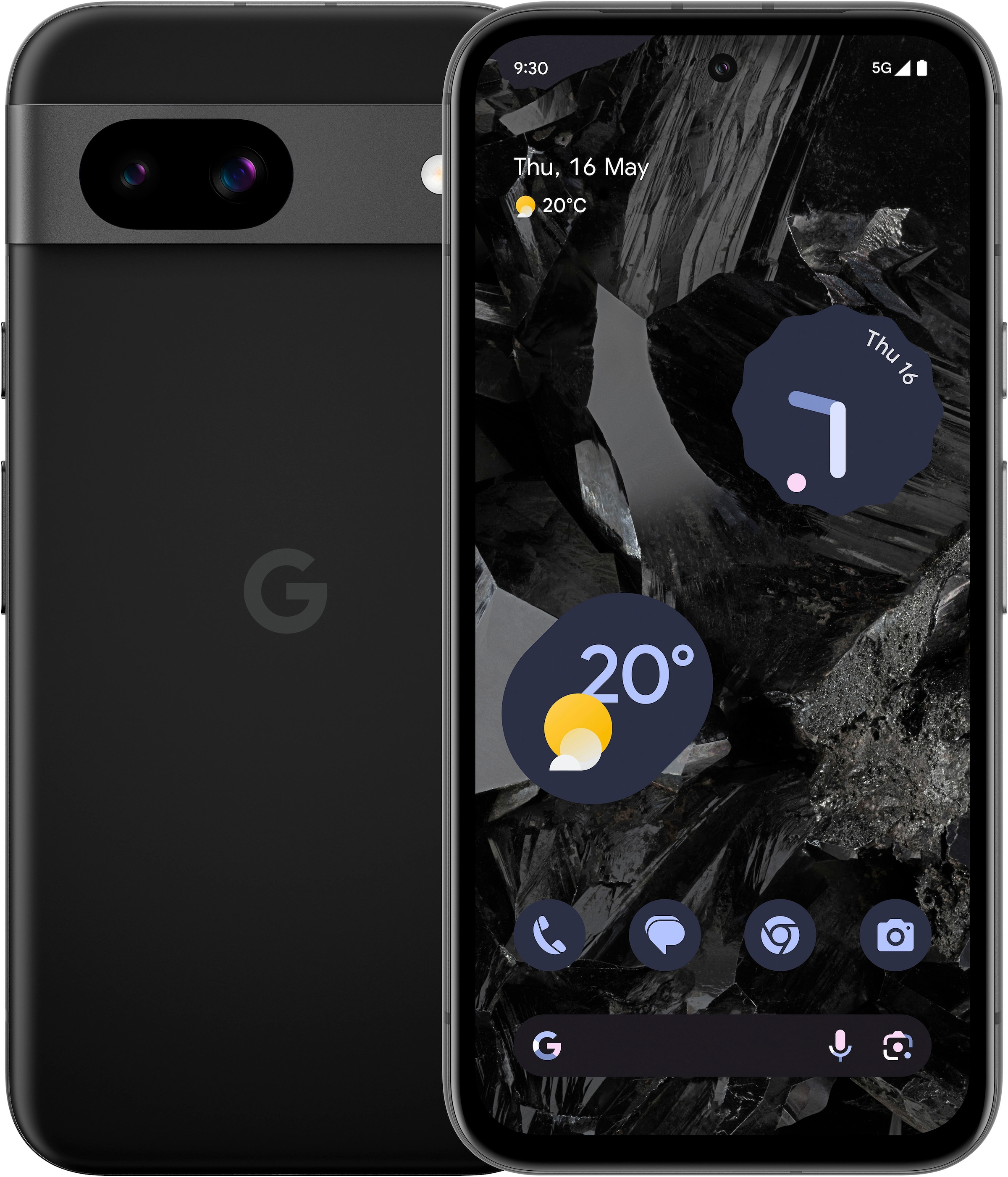 Google Smartphone »Pixel 8a 128GB«, Obsidian, 15,5 cm/6,1 Zoll, 128 GB Speicherplatz, 64 MP Kamera
