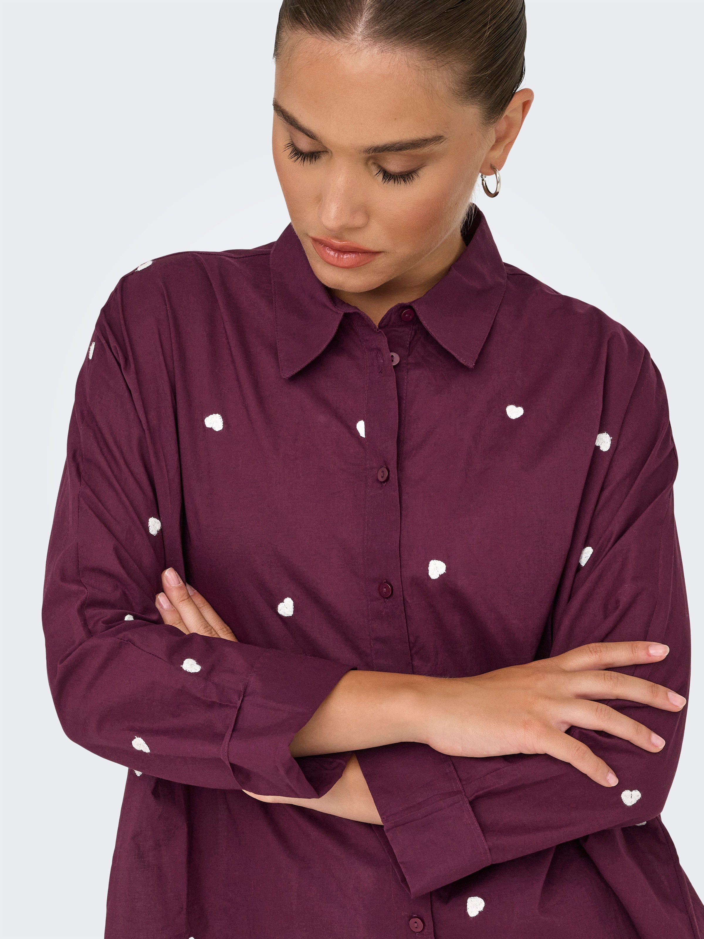 ONLY Hemdbluse »ONLNEW LINA GRACE LS EMB SHIRT NOOS WVN«