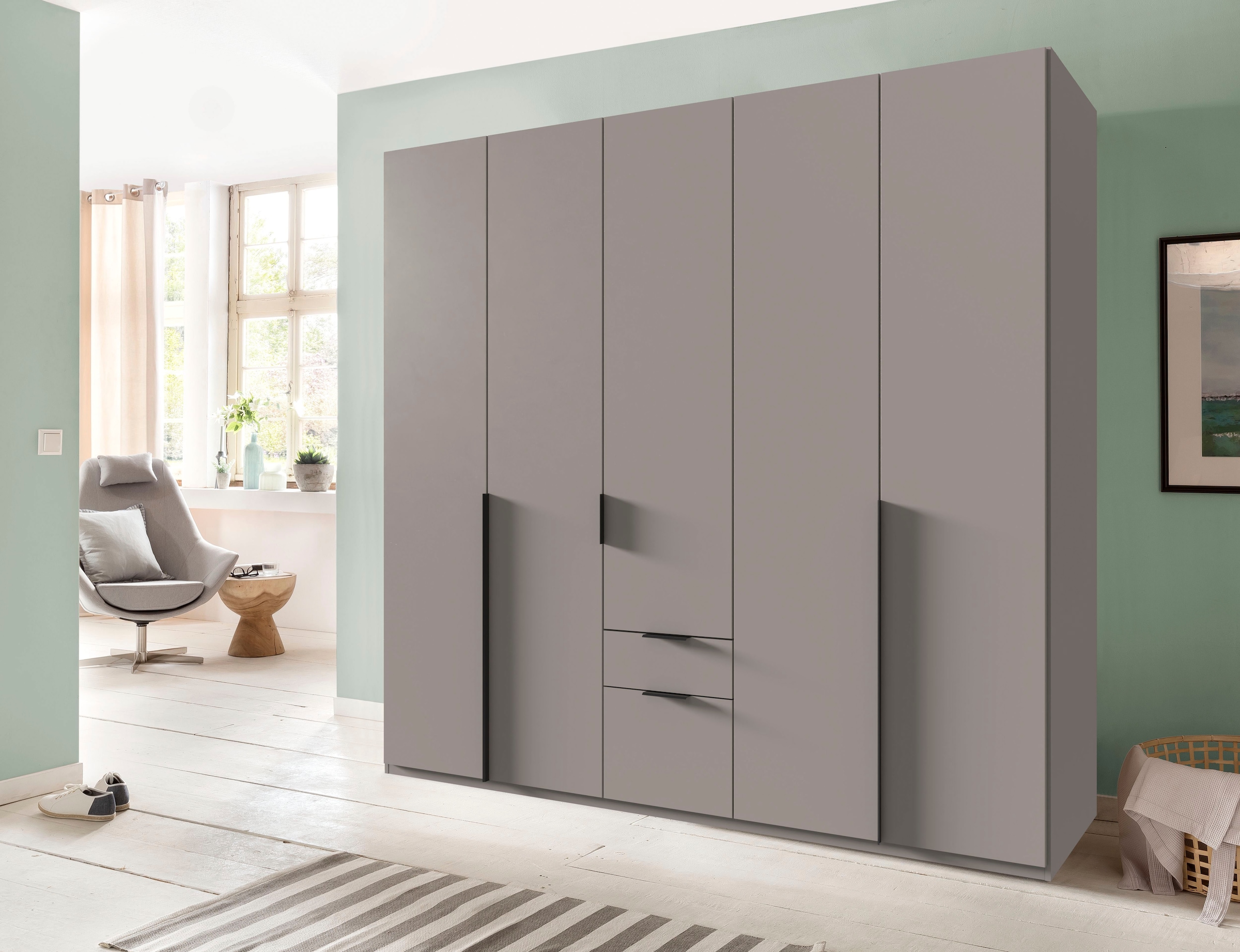 Wimex Drehtürenschrank »Mugano« mit langen oder kurzen Griffen aus Metall,  in vielen Breiten, 208 oder 236 cm hoch, Made in Germany