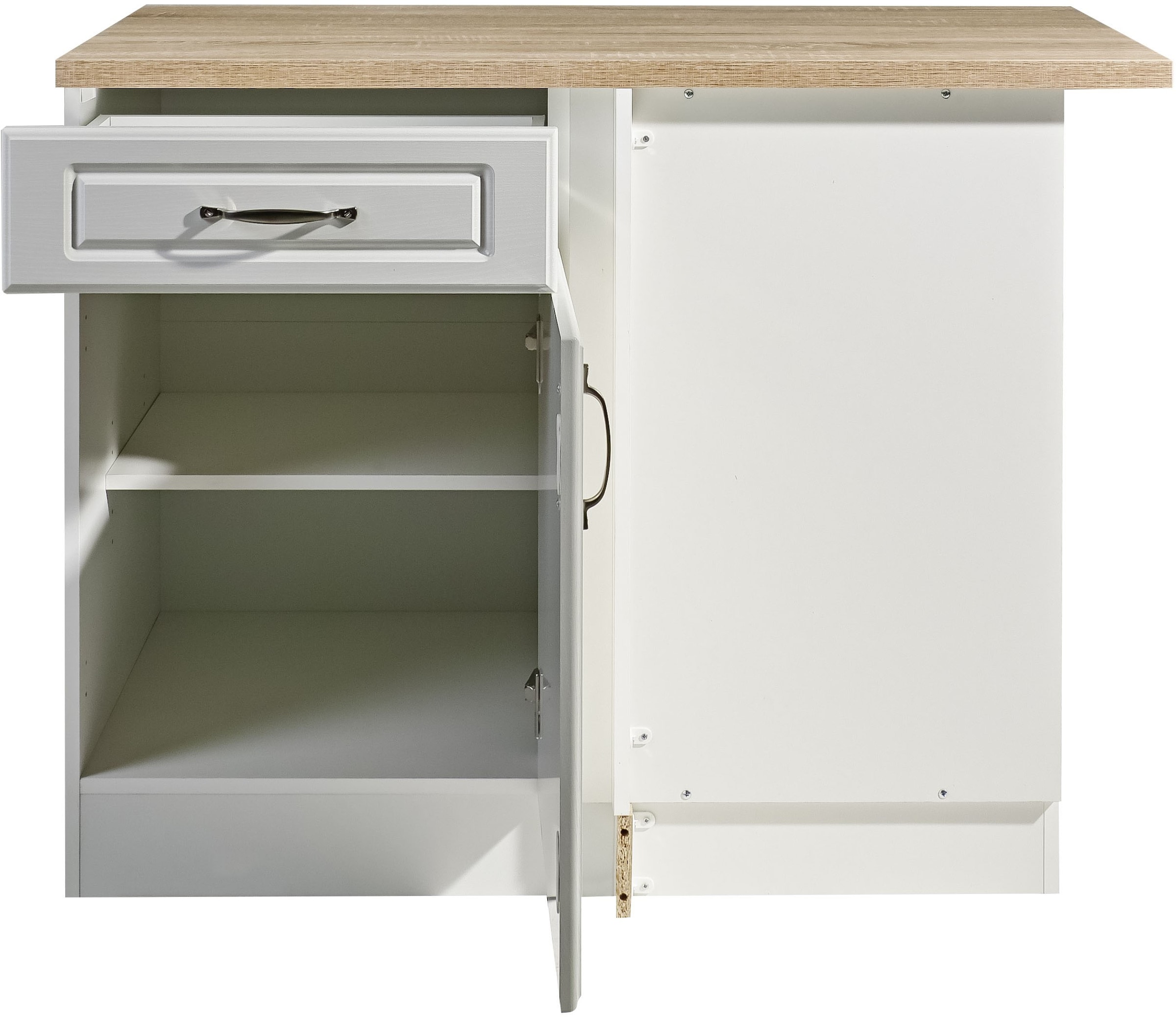 wiho Küchen Eckunterschrank »Linz«, 100 cm breit, Planungsmaß 110 cm, in Landhaus-Optik