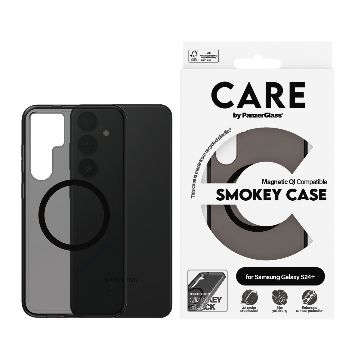 Handyhülle »Magnetic Compatible Smokey Case für Samsung Galaxy S24+«, Backcover,...