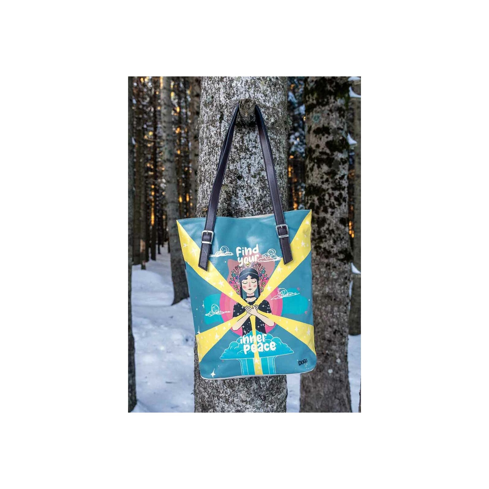 DOGO Umhängetasche »Tallbags Find Your Inner Peace Damen Handtaschen (Fashion) /«, Vegan