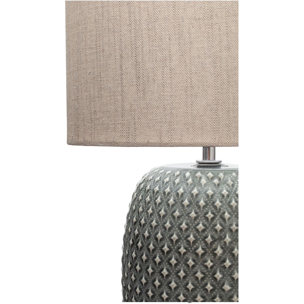 Pauleen Tischleuchte »Pretty Classy max60W 230V Grau, Beige / Keramik, Stoff«, 1 flammig-flammig