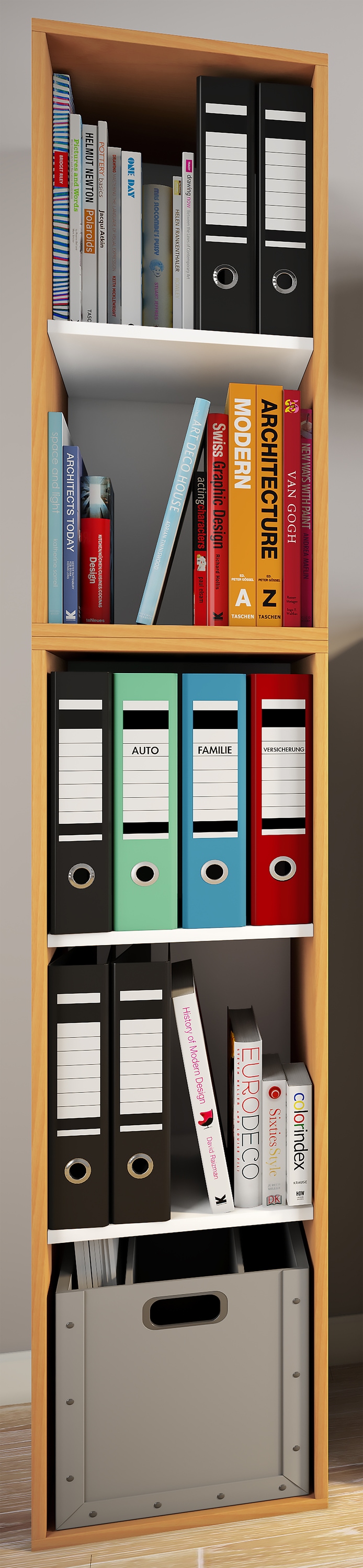 VCM Bücherregal »Holz Büro Regal Bücher Ordner Aktenregal Lona l 5f«