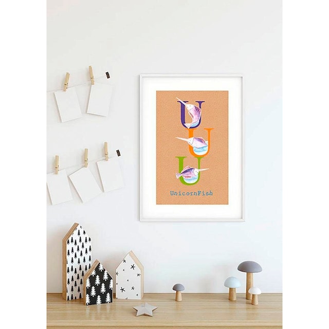 Komar Poster »ABC Animal U«, Buchstaben, (1 St.), Kinderzimmer, Schlafzimmer,  Wohnzimmer | BAUR