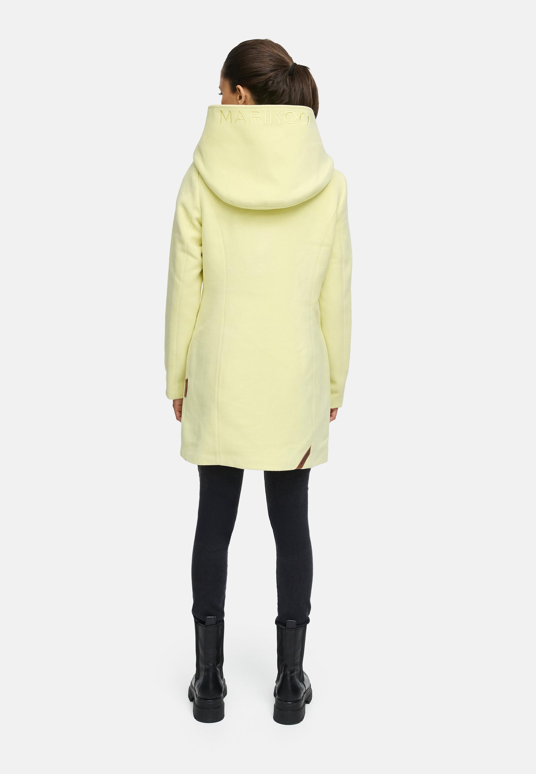 Marikoo Wintermantel »Maikoo« hochwertiger Mantel in Wollmantel-Optik mit großer Kapuze