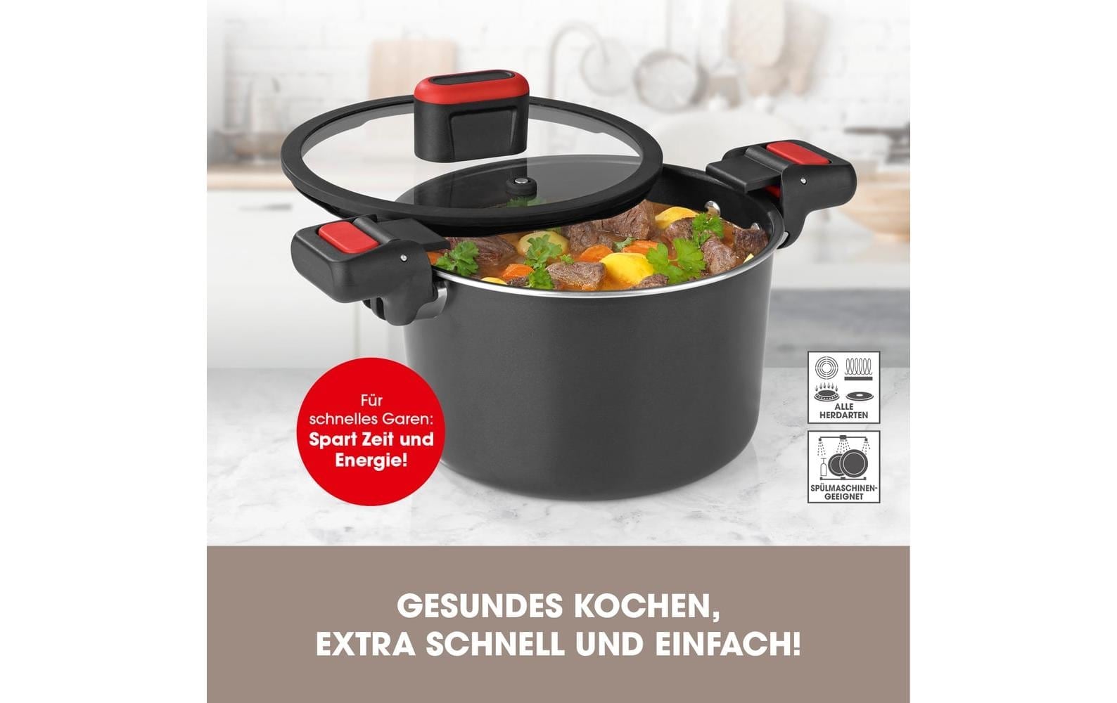 GOURMETmaxx Kochtopf »GOURMETmaxx, Aluminiumguss, 5,8 l«