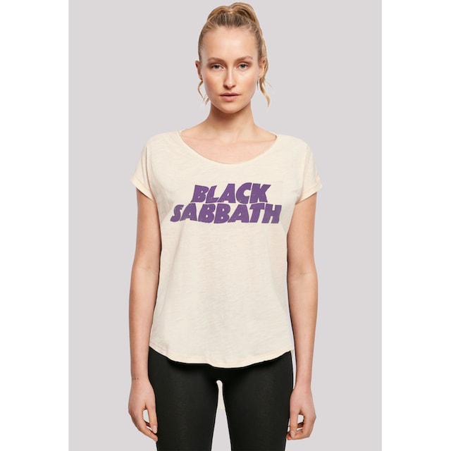 F4NT4STIC T-Shirt »Black Sabbath Heavy Metal Band Wavy Logo Distressed Black«,  Print für kaufen | BAUR