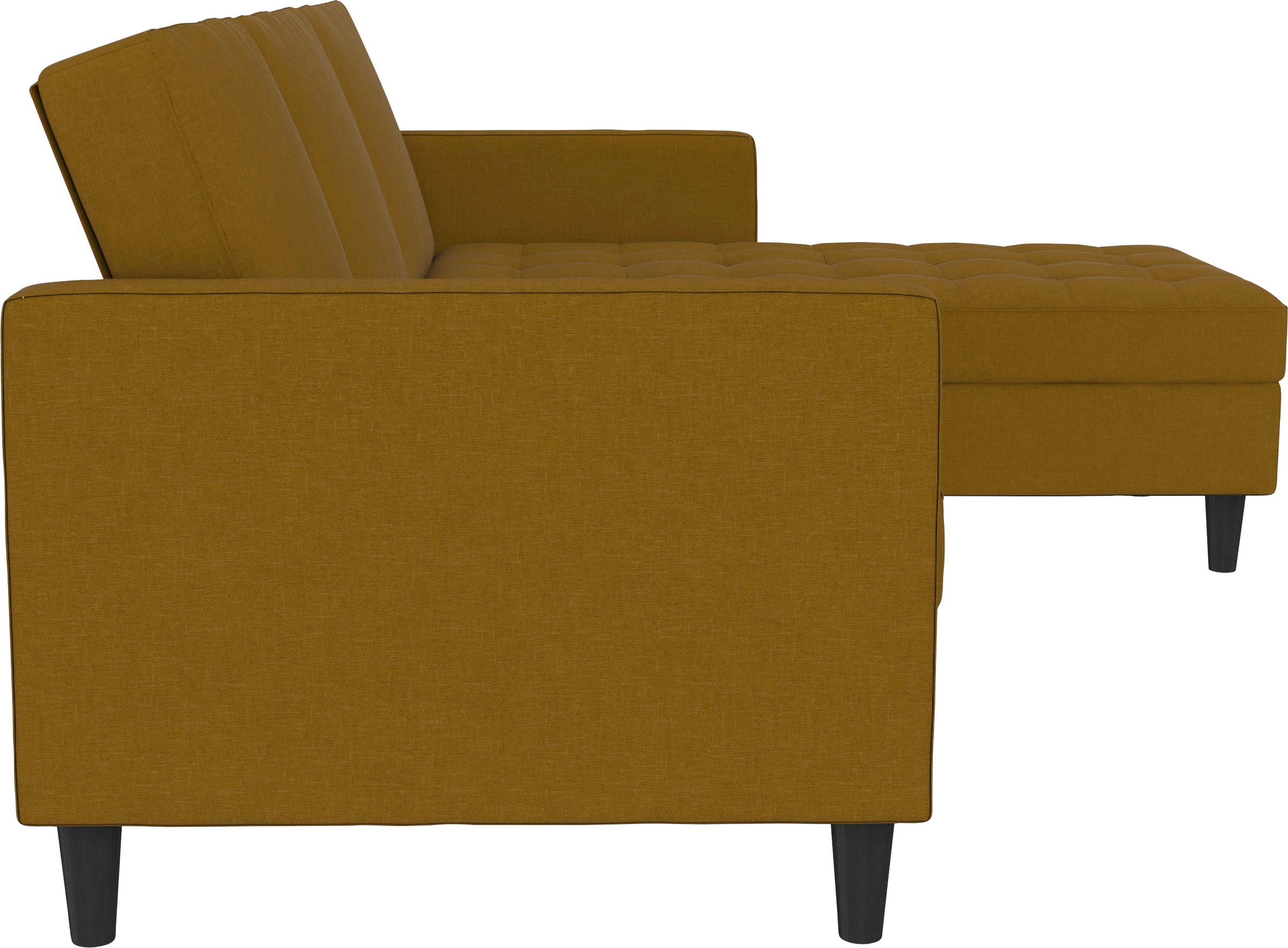 Dorel Home Ecksofa »Presley, L-Form,«, Ecksofa mit Bett-Funktion und Stauraum, verstellbare Rückenlehne