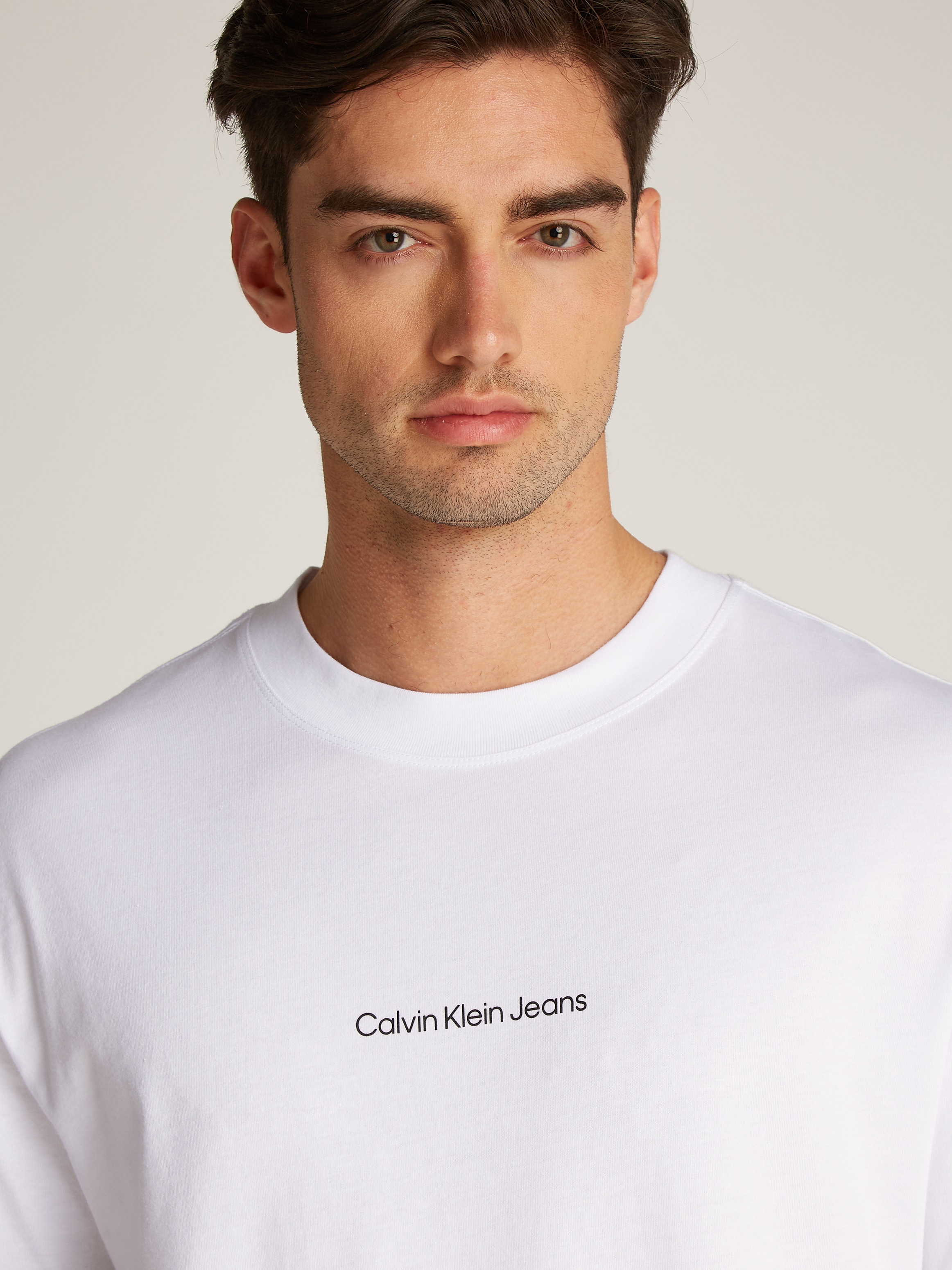 Calvin Klein Jeans T-Shirt »GRID MONOGRAM TEE«, mit Backprint