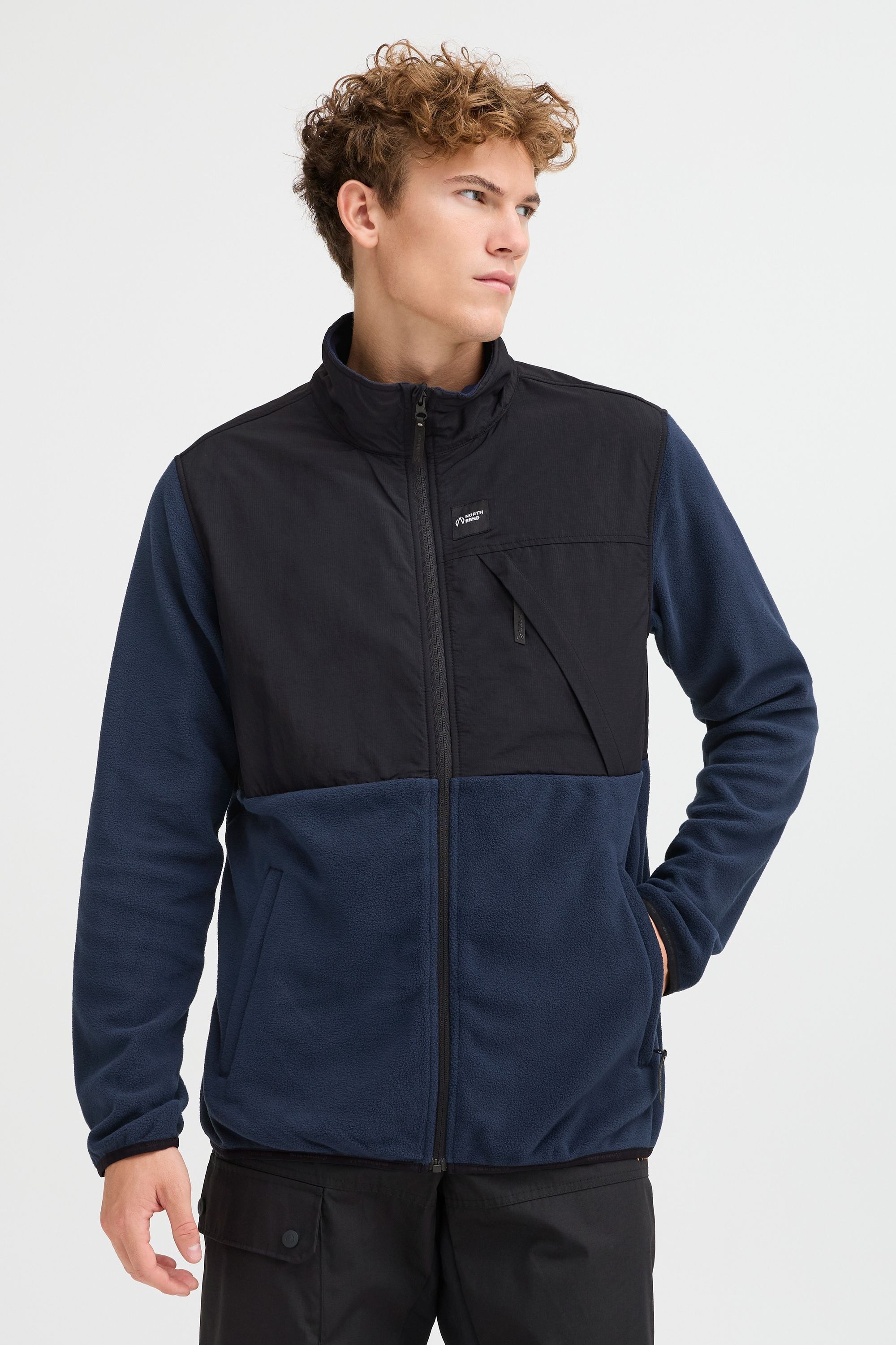 North Bend Fleecejacke »Fleecejacke NBDean M«, ohne Kapuze