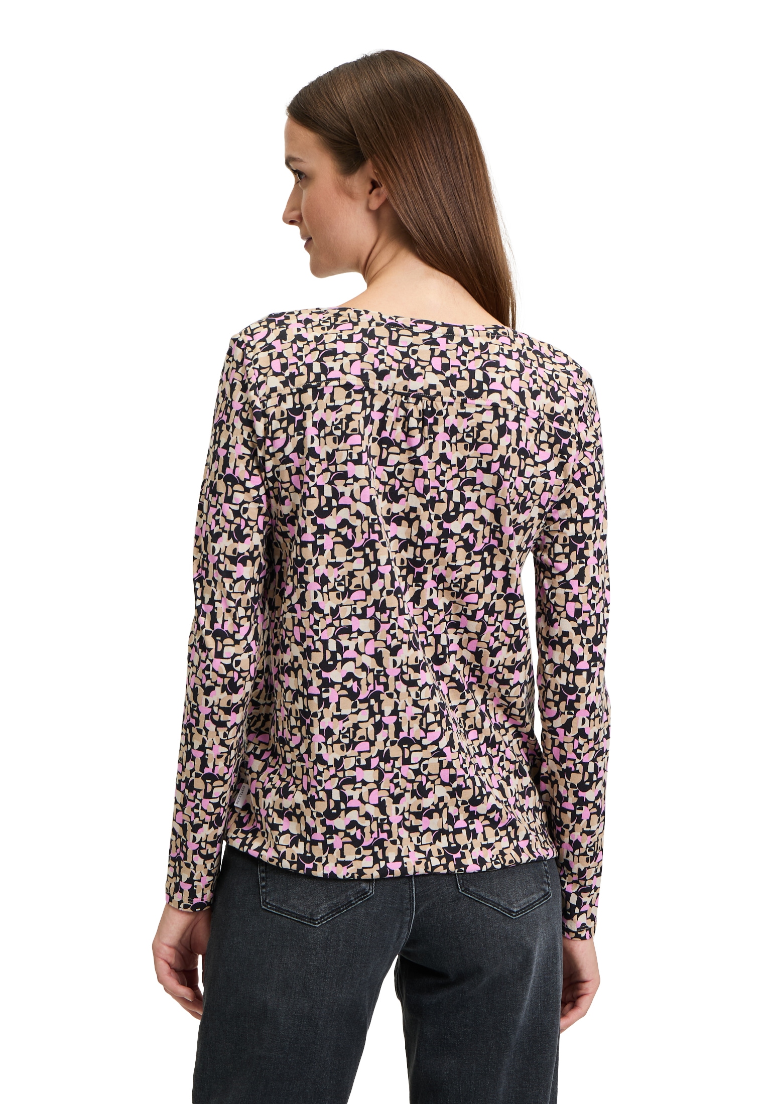 Betty&Co Kurzarmshirt »Betty & Co Damen Casual-Shirt mit Gummizug«, (1 tlg.), Druck