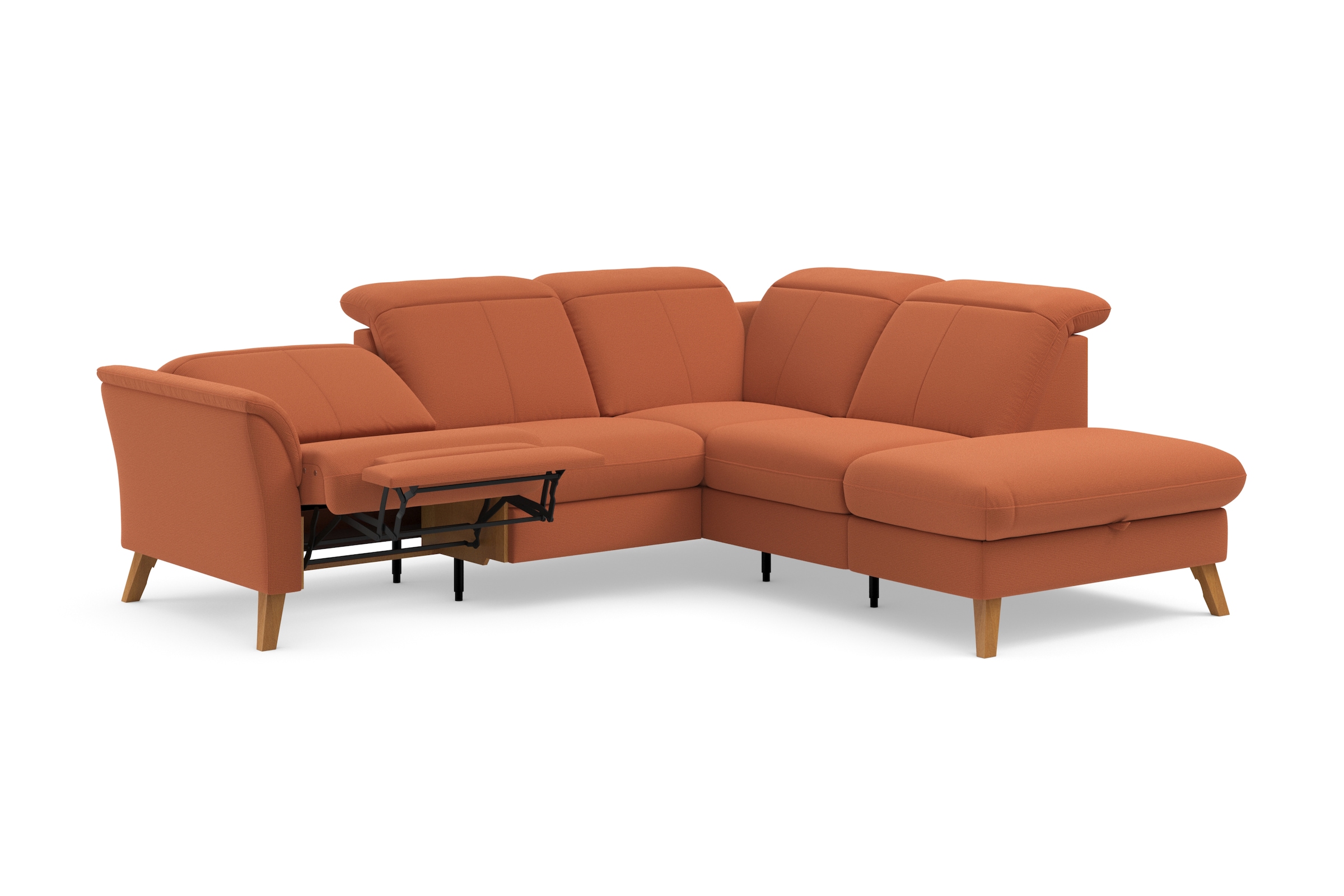 sit&more Ecksofa »Romero L-Form«, wahlweise mit oder ohne TV-Funktion, Bettfunktion, Bettkasten
