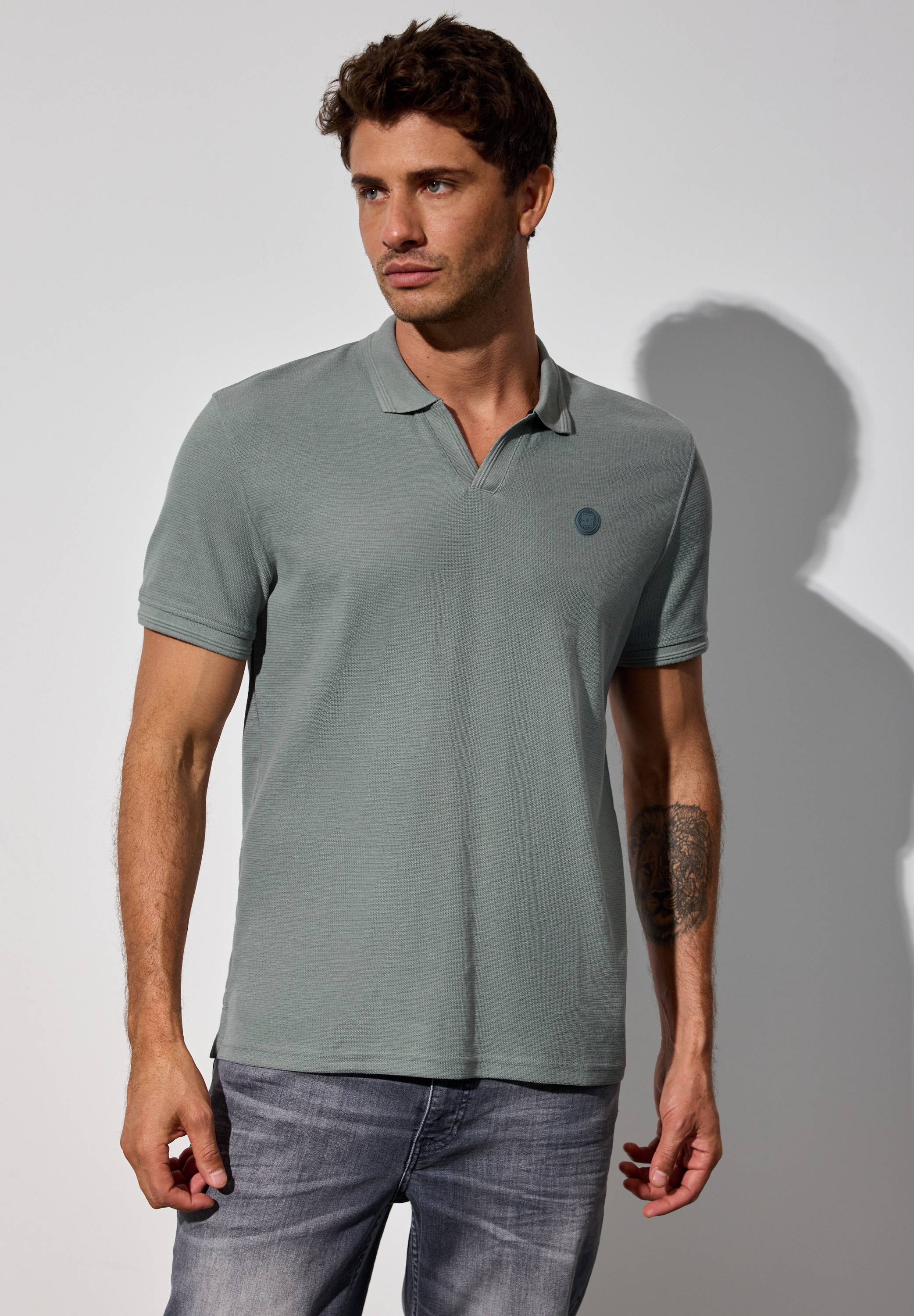 STREET ONE MEN Poloshirt, im soften Baumwoll-Mix günstig online kaufen