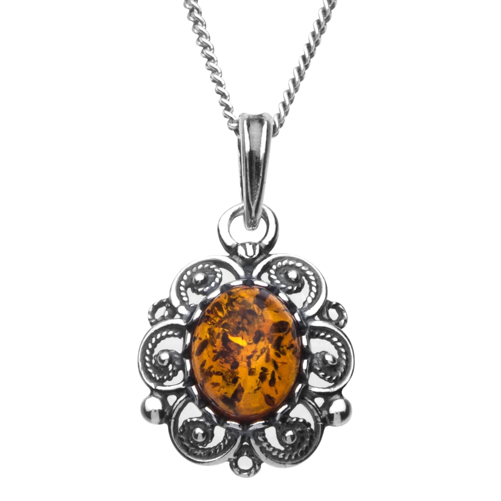 Ostsee-Schmuck Traudel Set Pendentif Argent 925 45cm